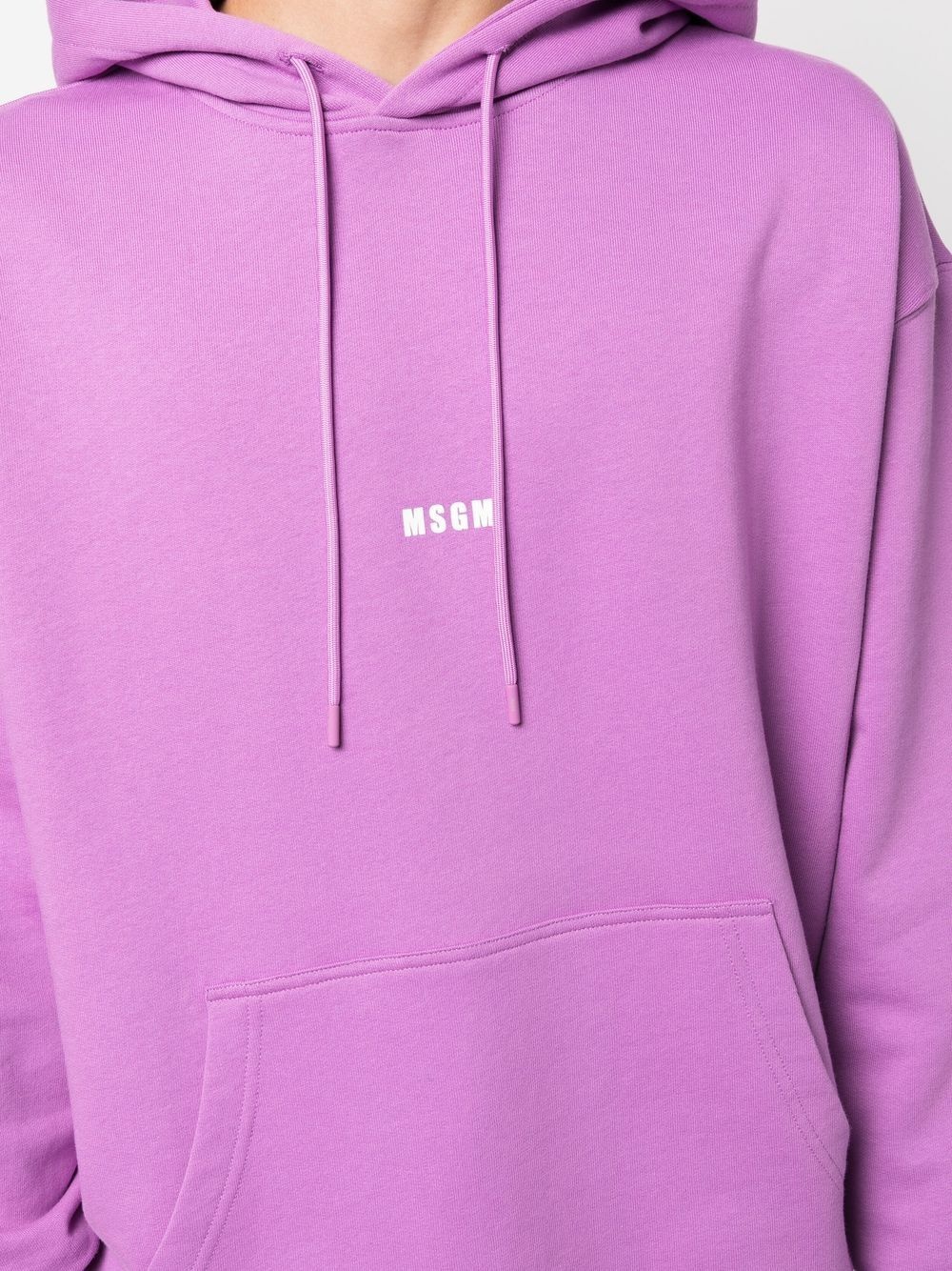 logo-print drawstring hoodie - 5