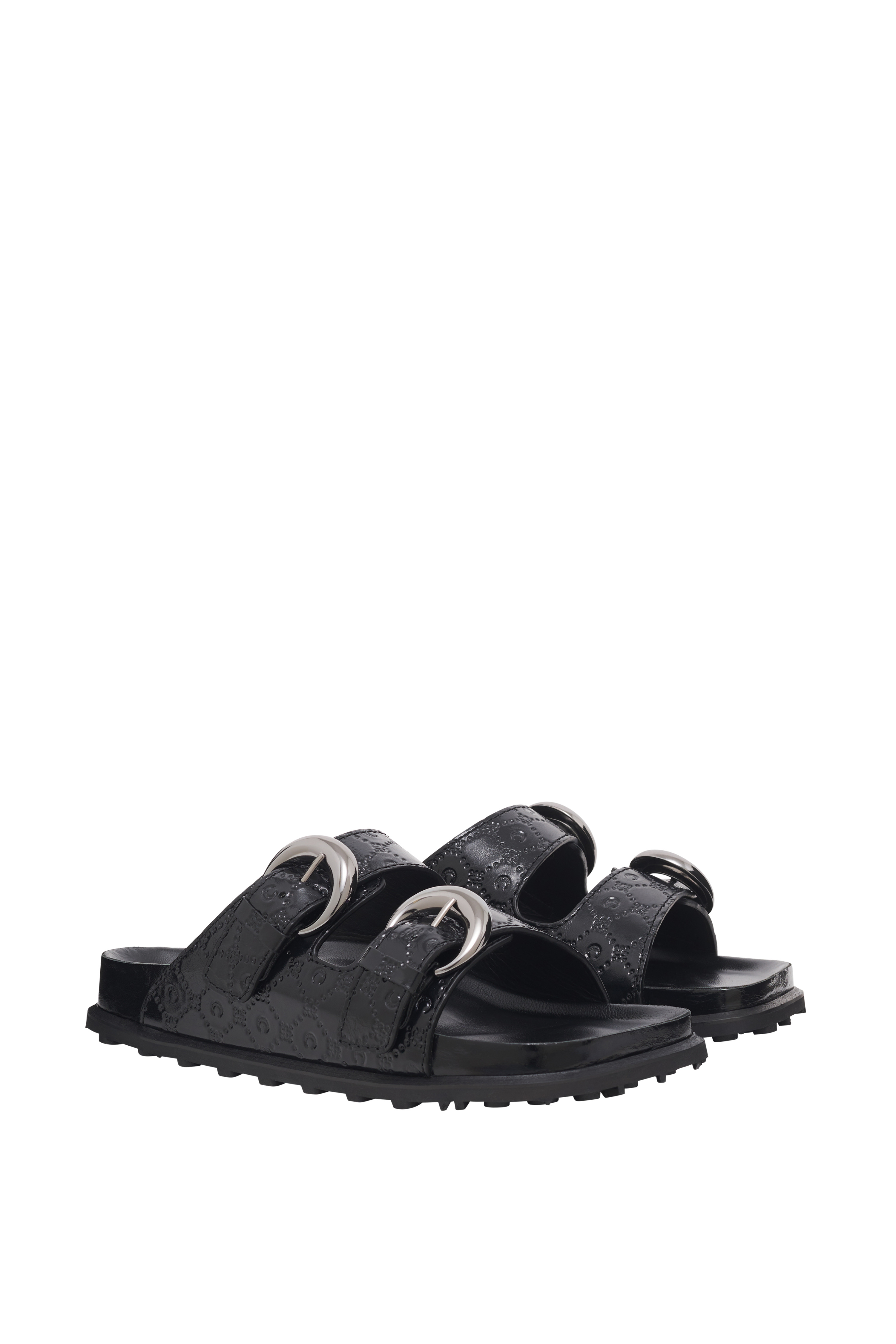 Moonogram Embossed Leather Ms Slide - 2