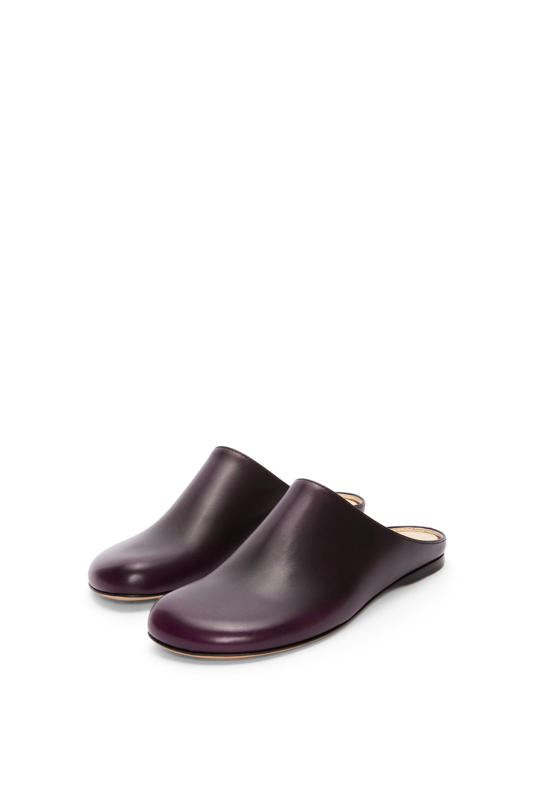 Flat mule in bi-colour brushed-off calfskin - 3