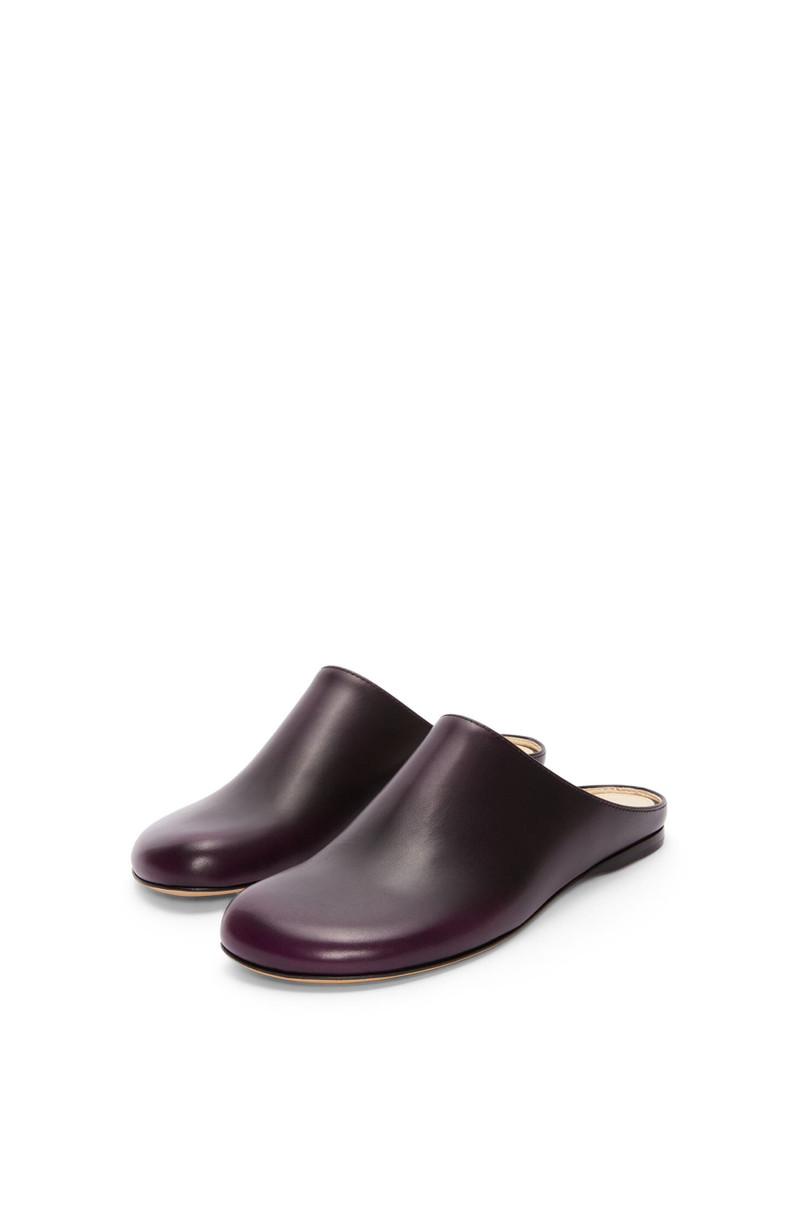 Flat mule in bi-colour brushed-off calfskin 3
