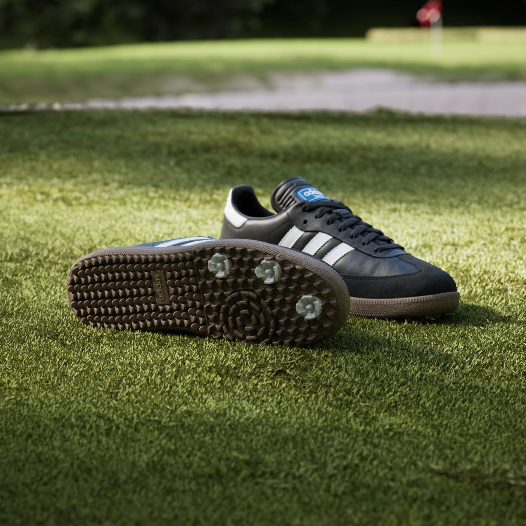 【Adidas コリア】 Samba Spikeless adidas Samba Spikeless Golf Shoes Cloud White/Core Black/Gum