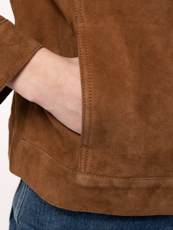 Bettina Nubuck Jacket Camel - 7