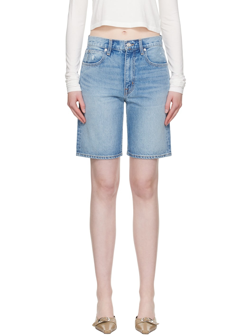 Blue Bermuda Denim Shorts - 1