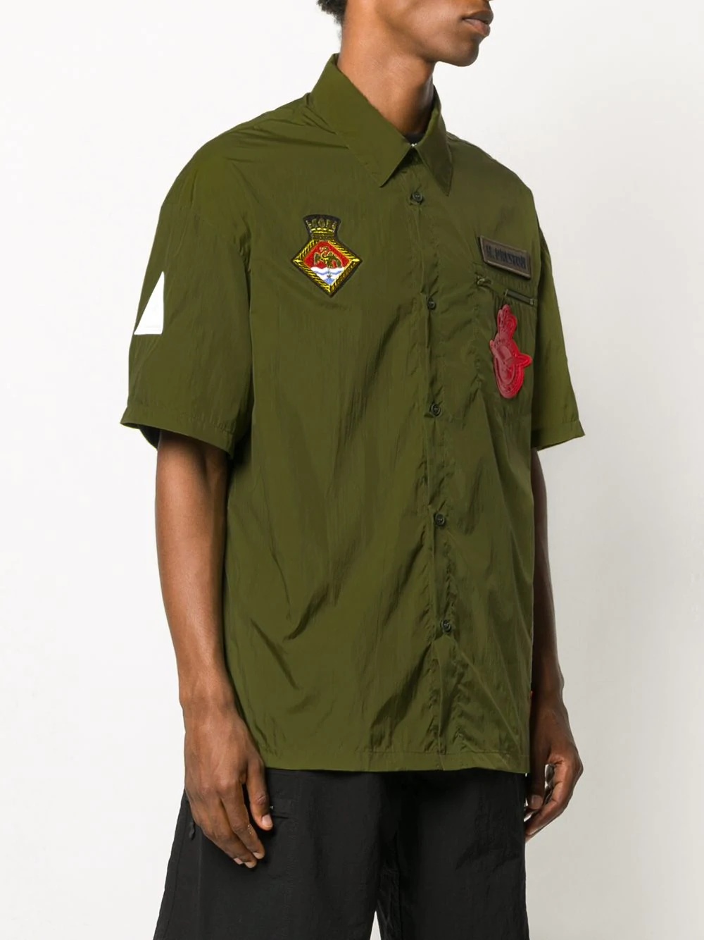 logo patch short-sleeve shirt - 3