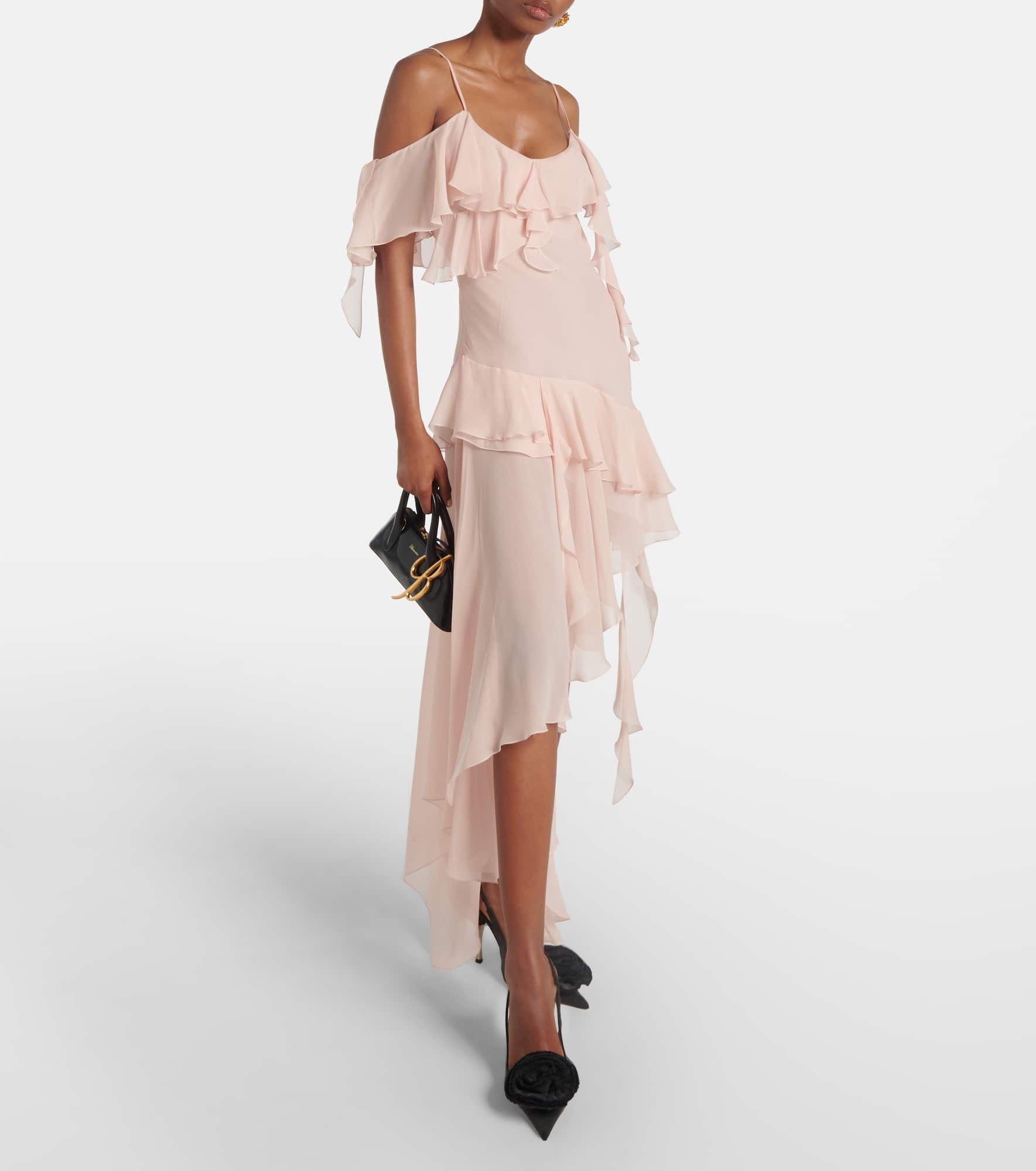 Ruffled silk georgette minidress - 2