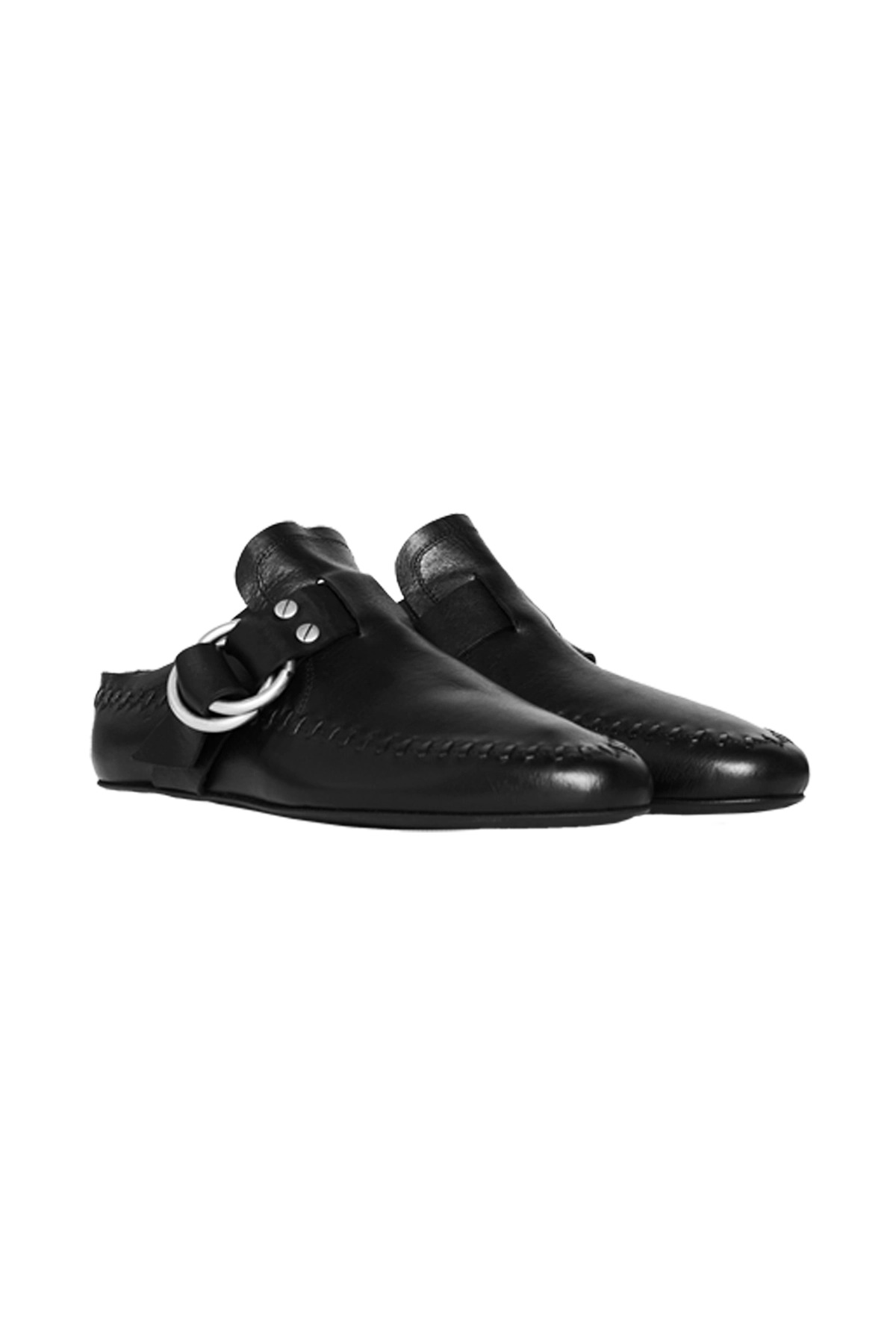 Ann Demeulemeester Ande Soft Shade Rounded Toe Loafers - Mens Black - 2