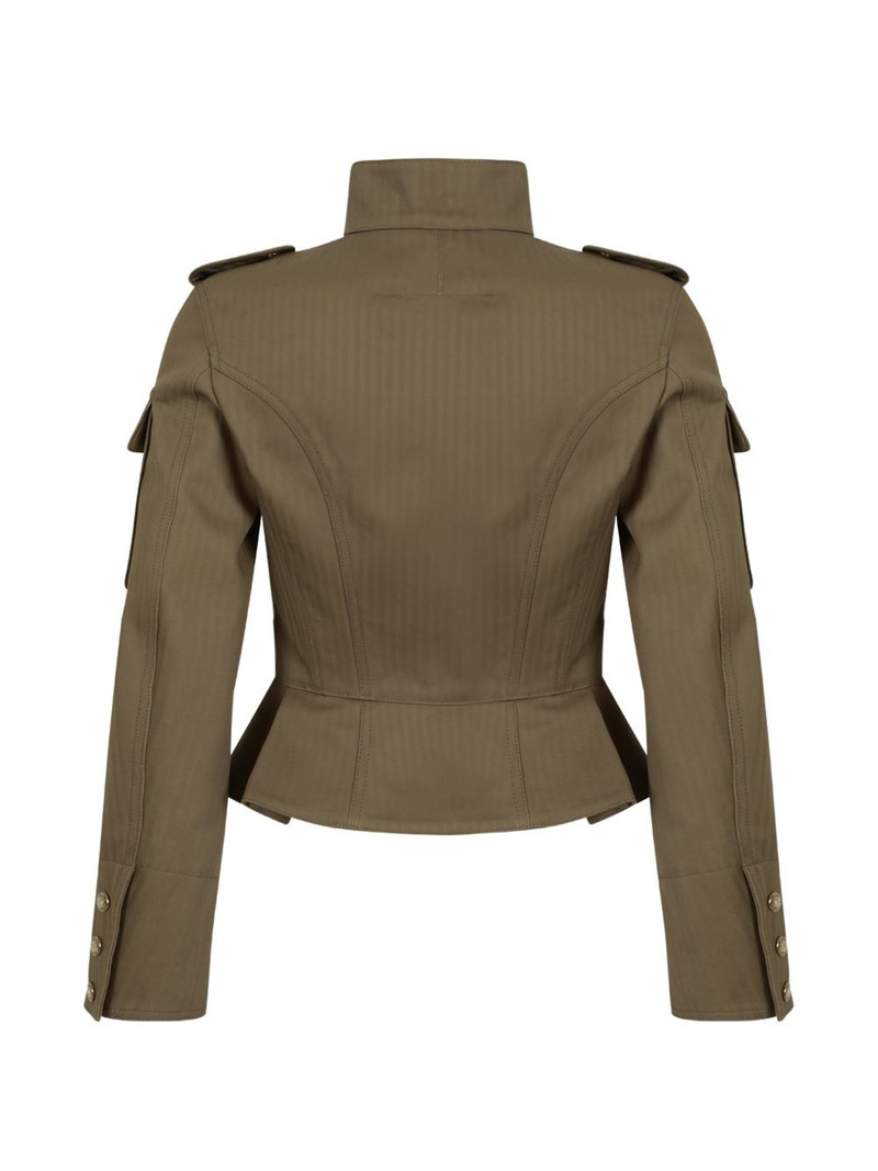 Alexander McQueen buttoned-up peplum jacket outlook
