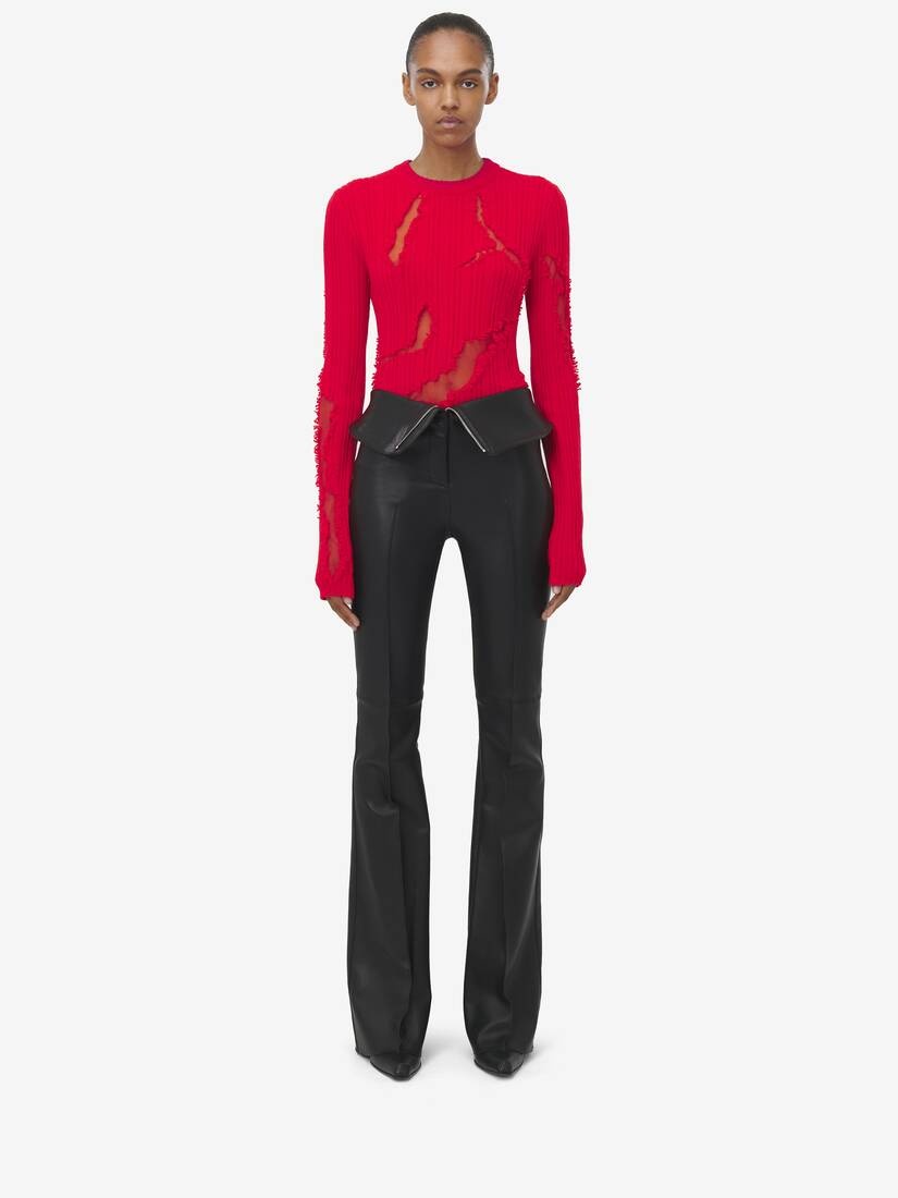 Distressed Ribbed Jumper - 3