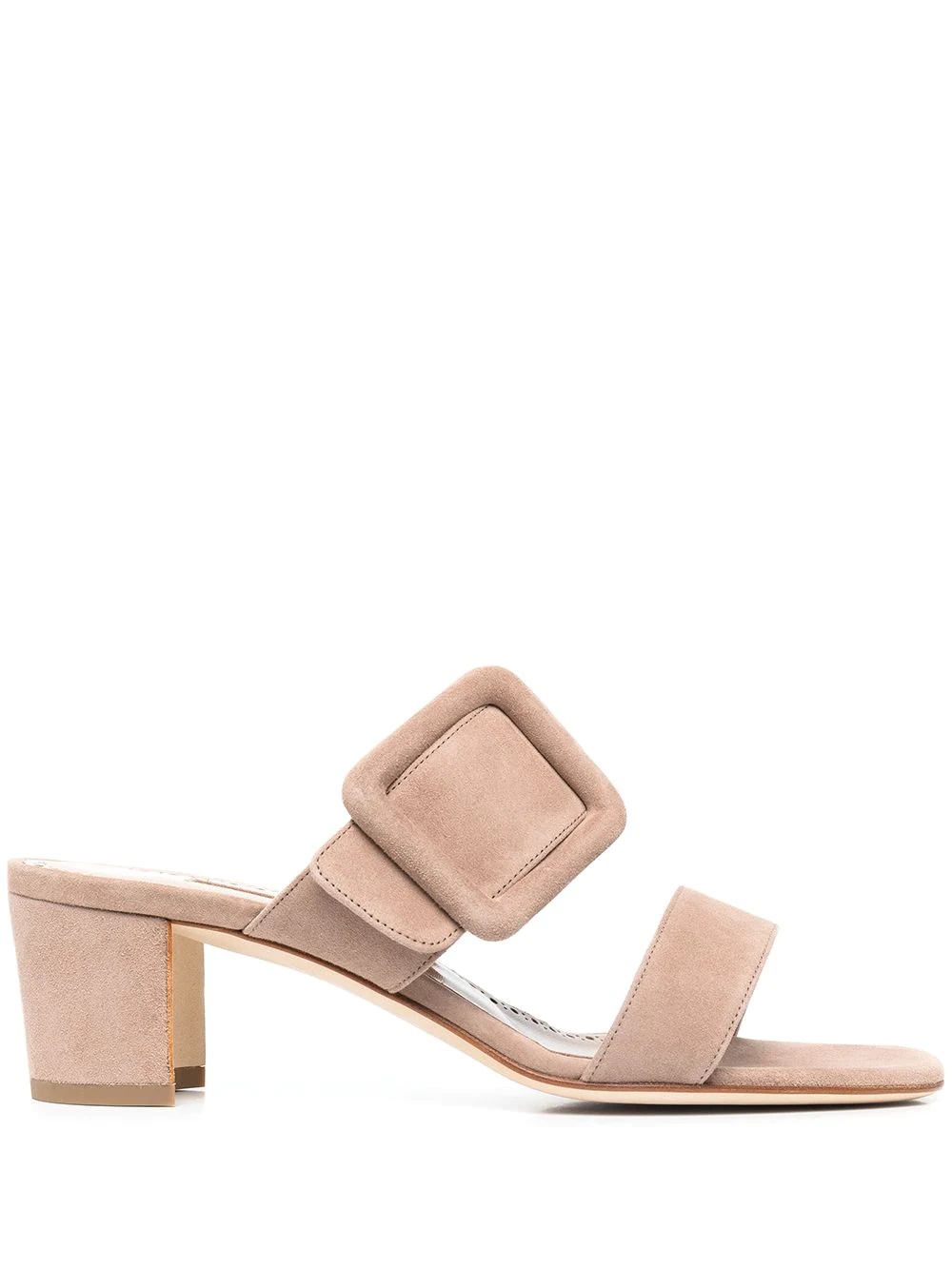 large-buckle sandals - 1