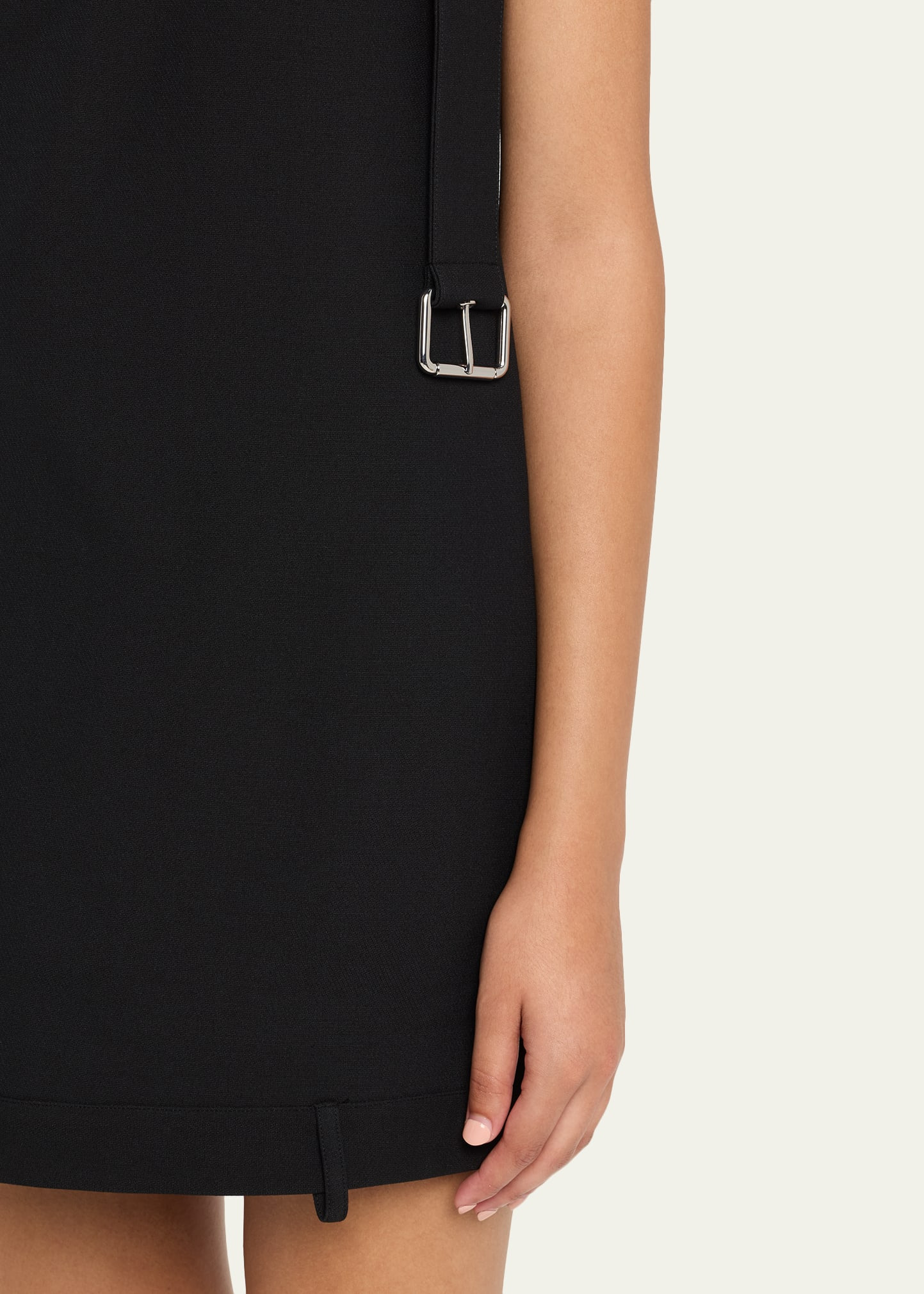 V-Neck Belt Shoulder-Tie Mini Dress - 5