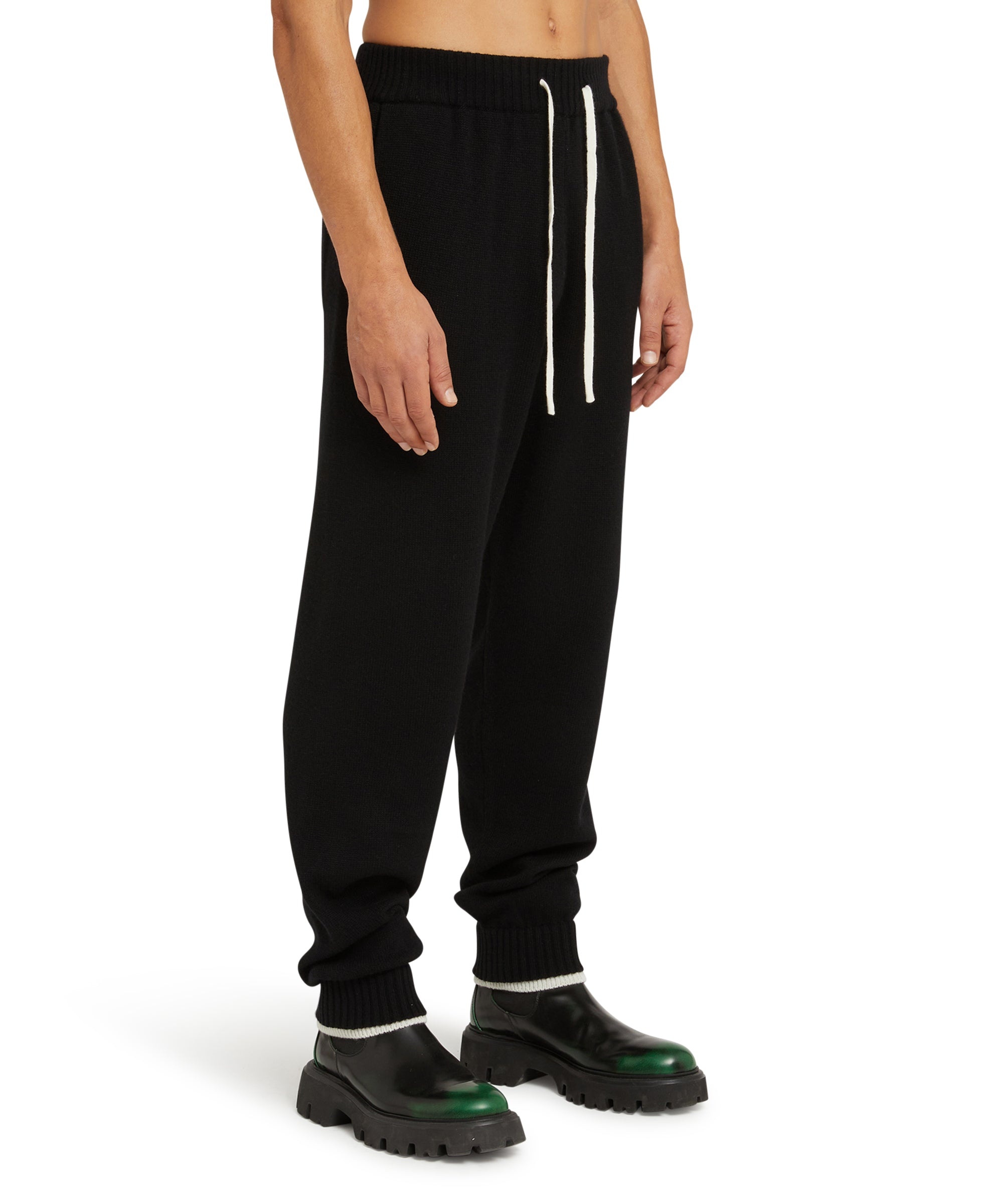 MSGM trousers in "Embroidery Cachemire blend knit" fabric - 4