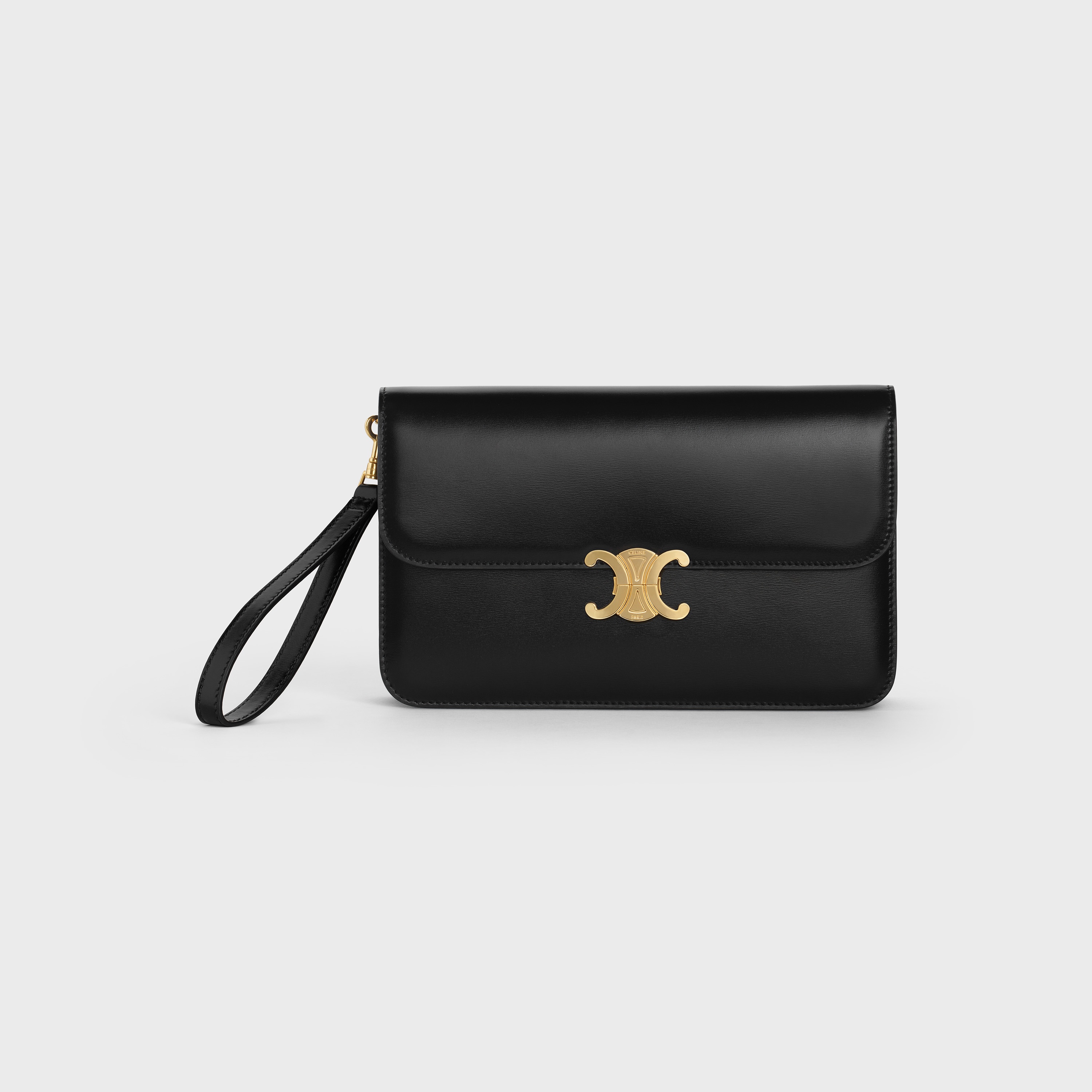 TRIOMPHE CLUTCH  IN  SHINY CALFSKIN - 4