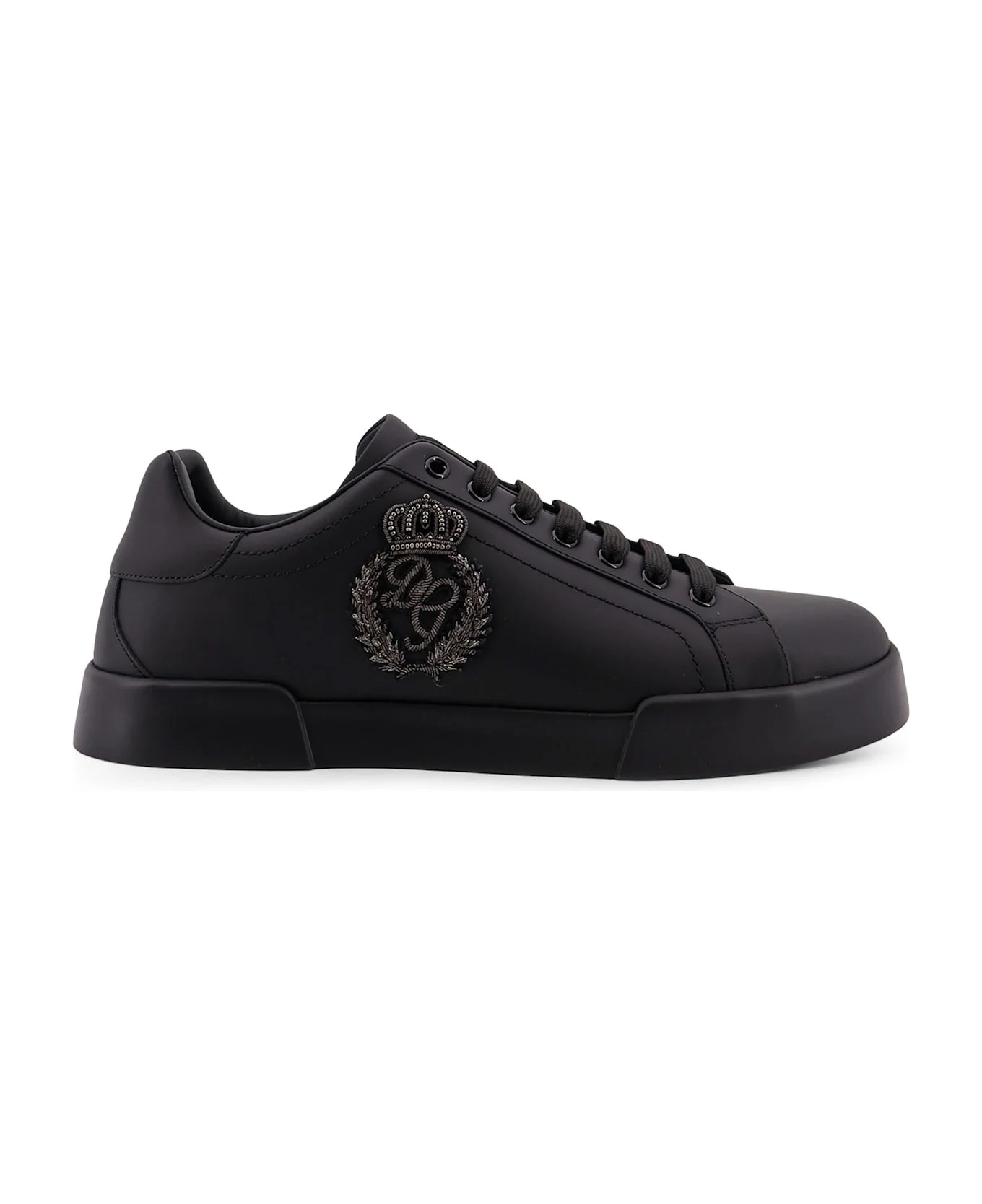 Leather Sneakers With Embossed Side Logo - 1