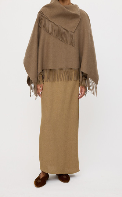 BY MALENE BIRGER Turtma Fringed Wool Scarf brown outlook