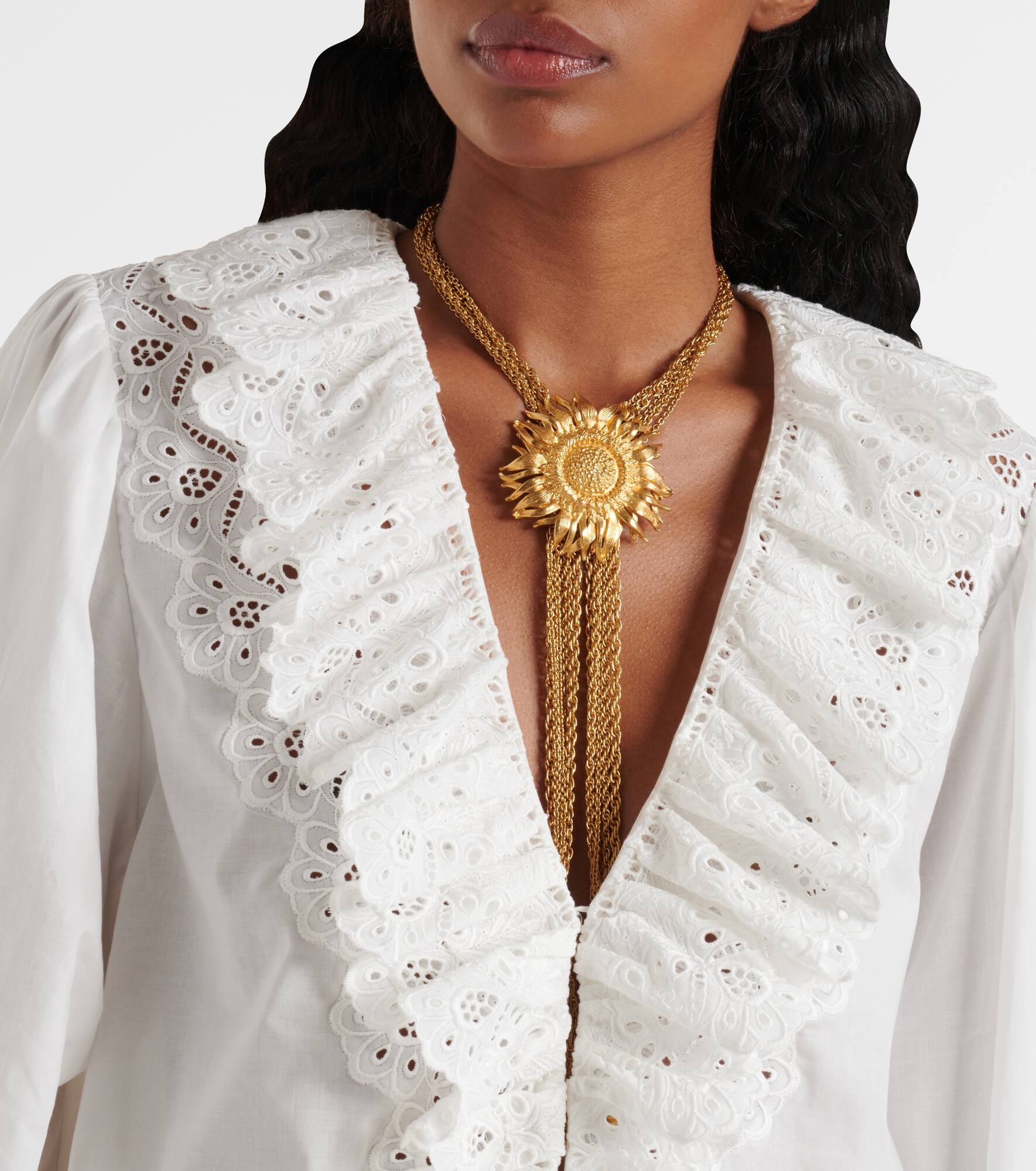 Broderie anglaise cotton top - 4
