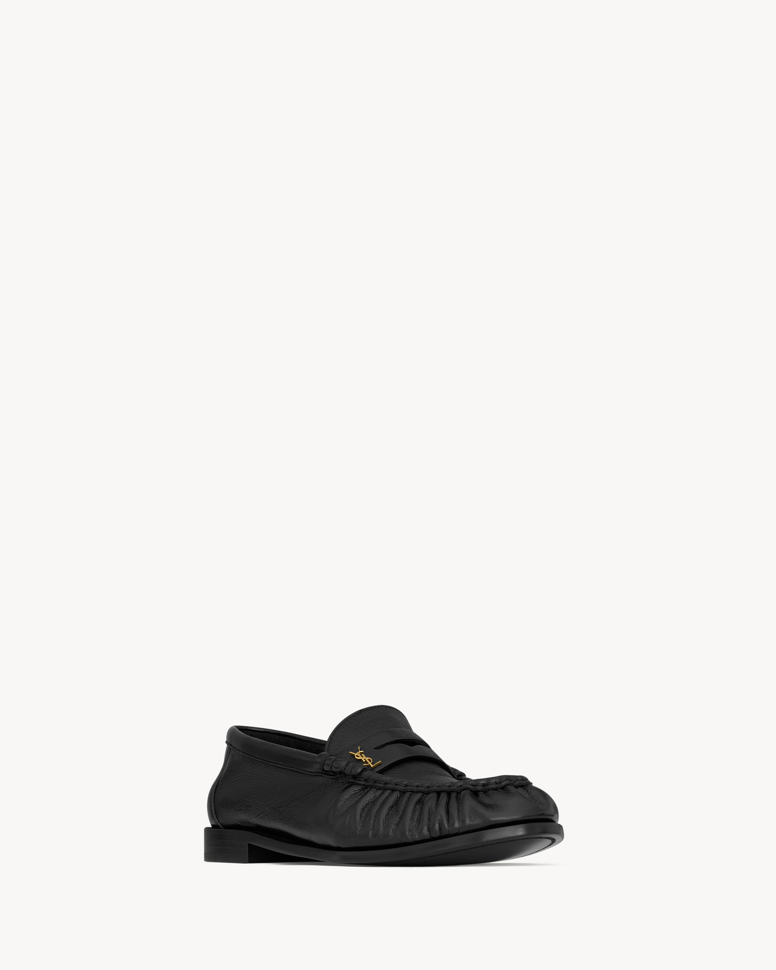 le loafer penny slippers in shiny creased leather - 3