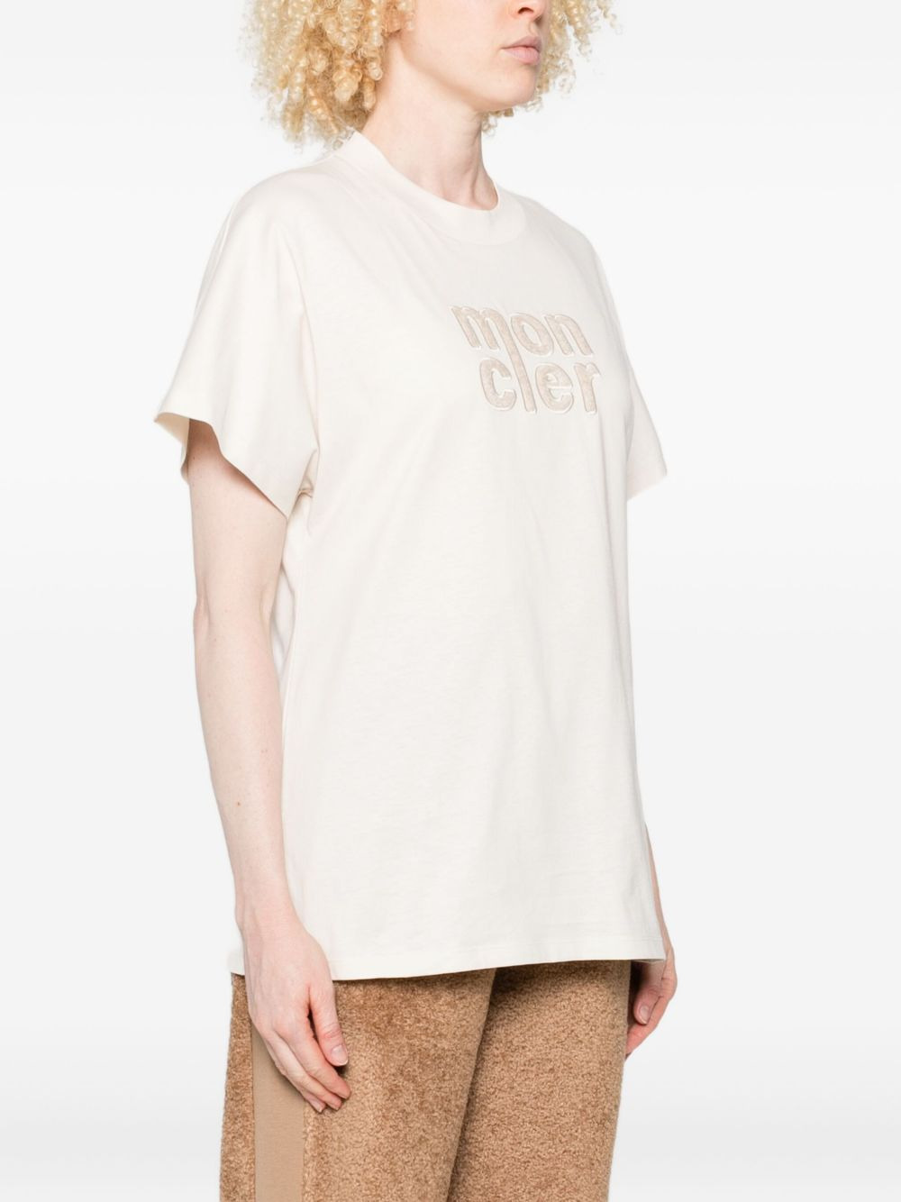 logo-embroidered T-shirt - 3