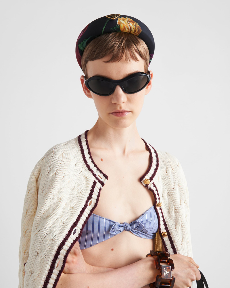 Prada Printed fabric headband outlook