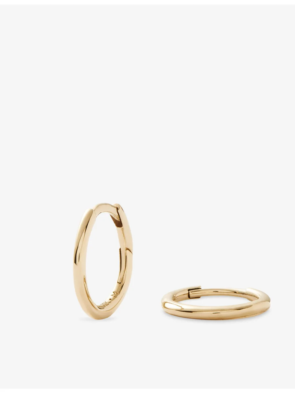 Classic 9ct Yellow Gold Mini Hoop Earrings - 1