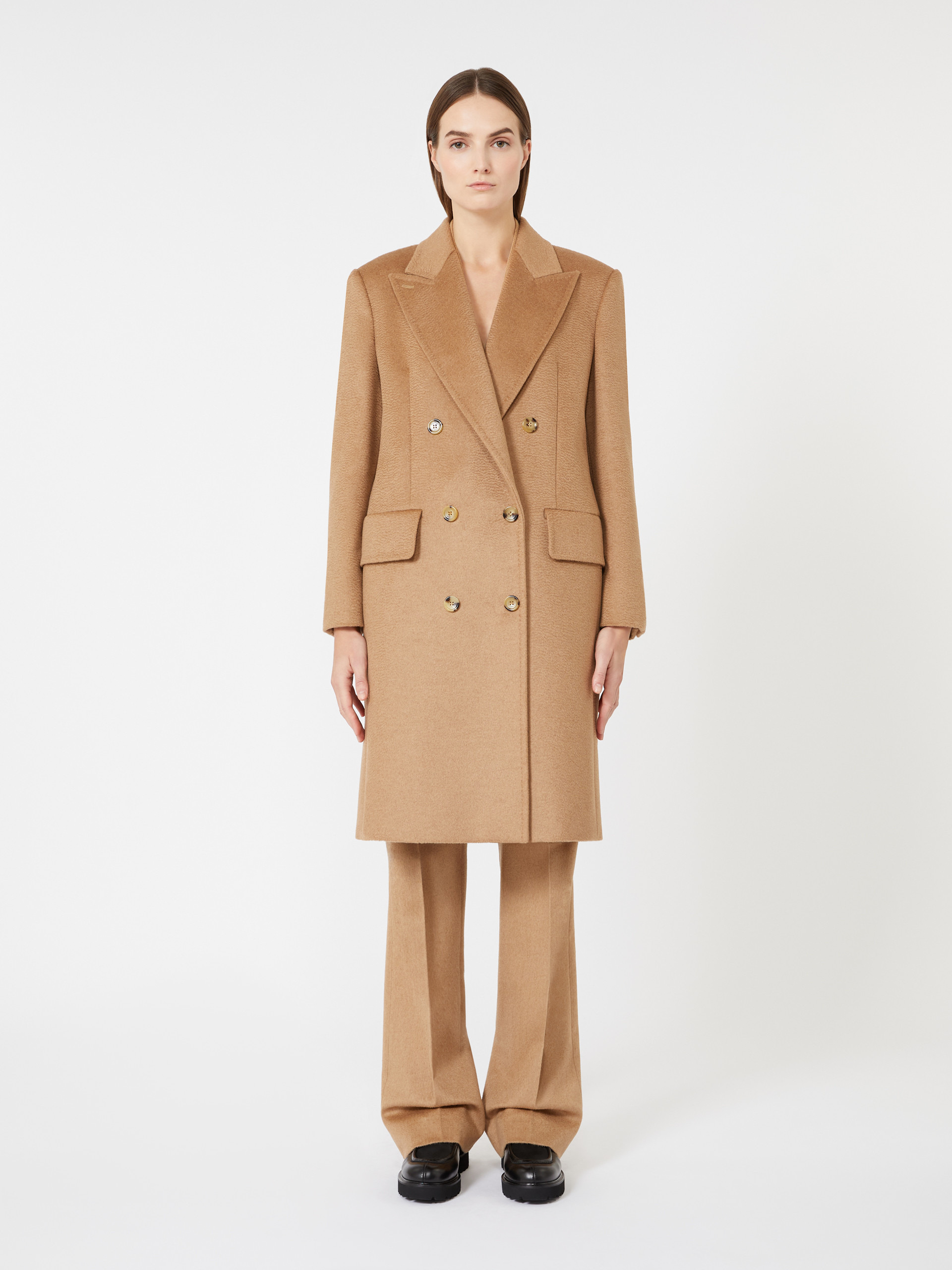 COSA Double-breasted camel coat - 3