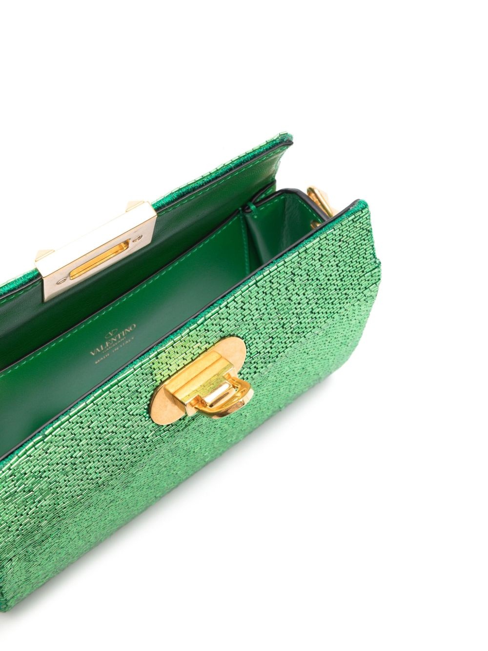 Rockstud beaded leather bag - 5