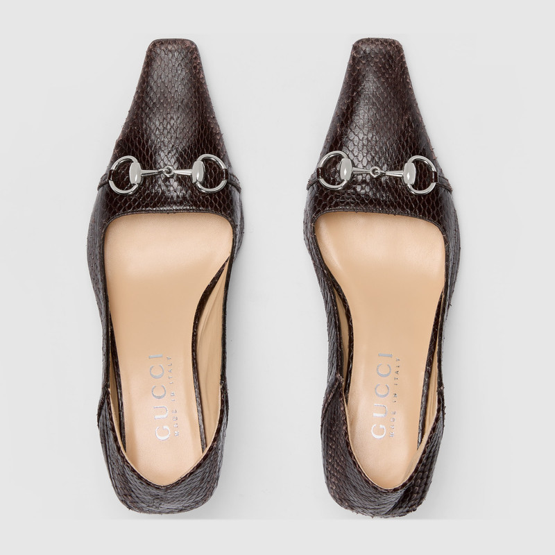 Women's Vittoria python pump 8