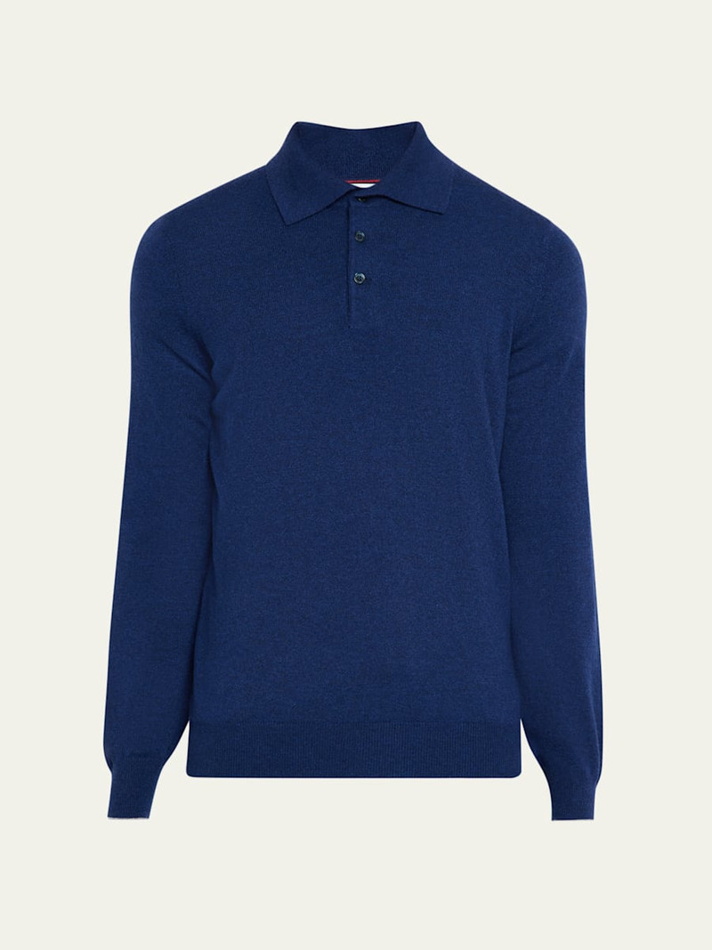 Men's Premium Cashmere Polo Sweater 1