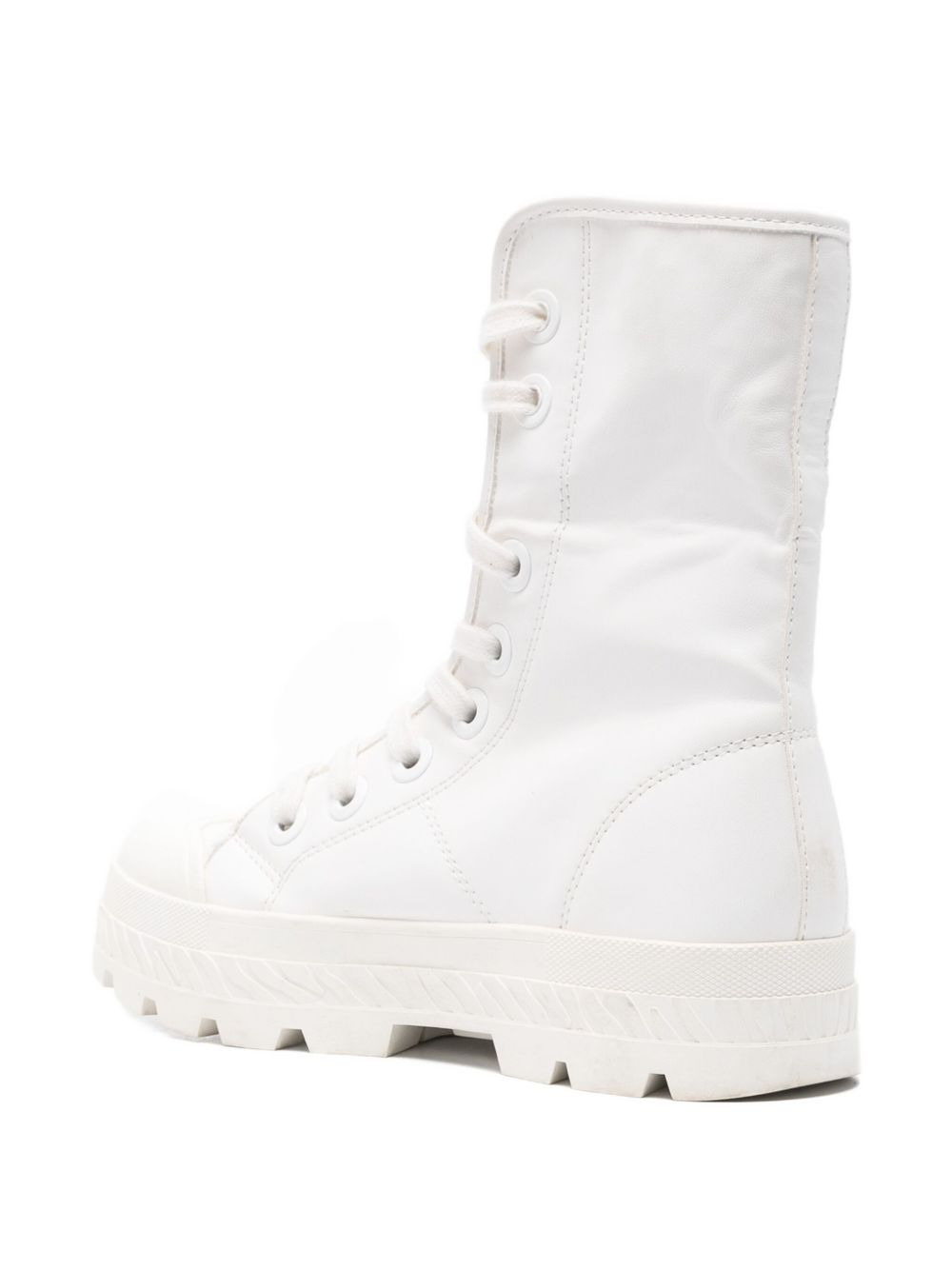 lace-up platform combat boots - 3