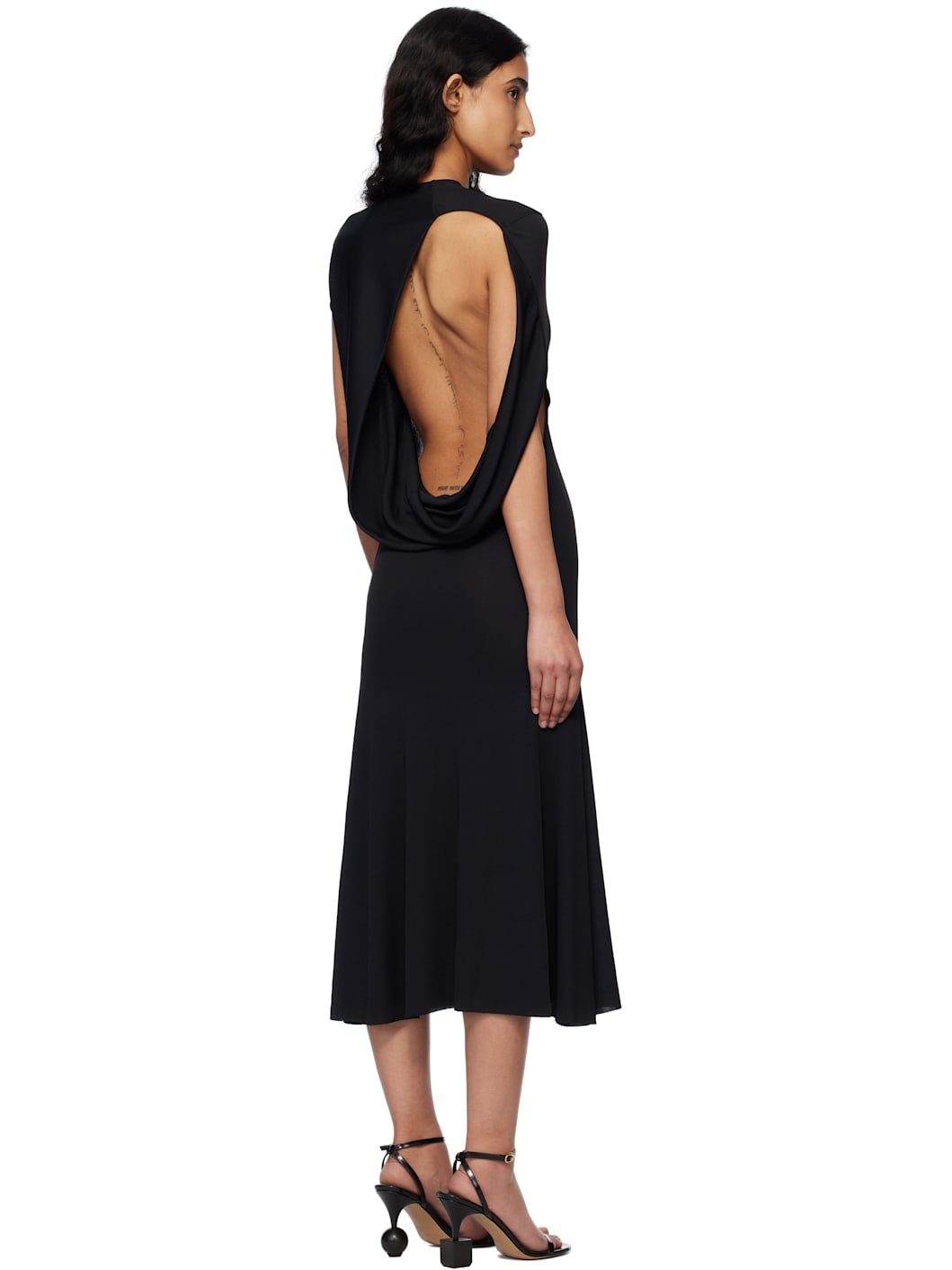 Black 'La Robe Salerno' Midi Dress - 3