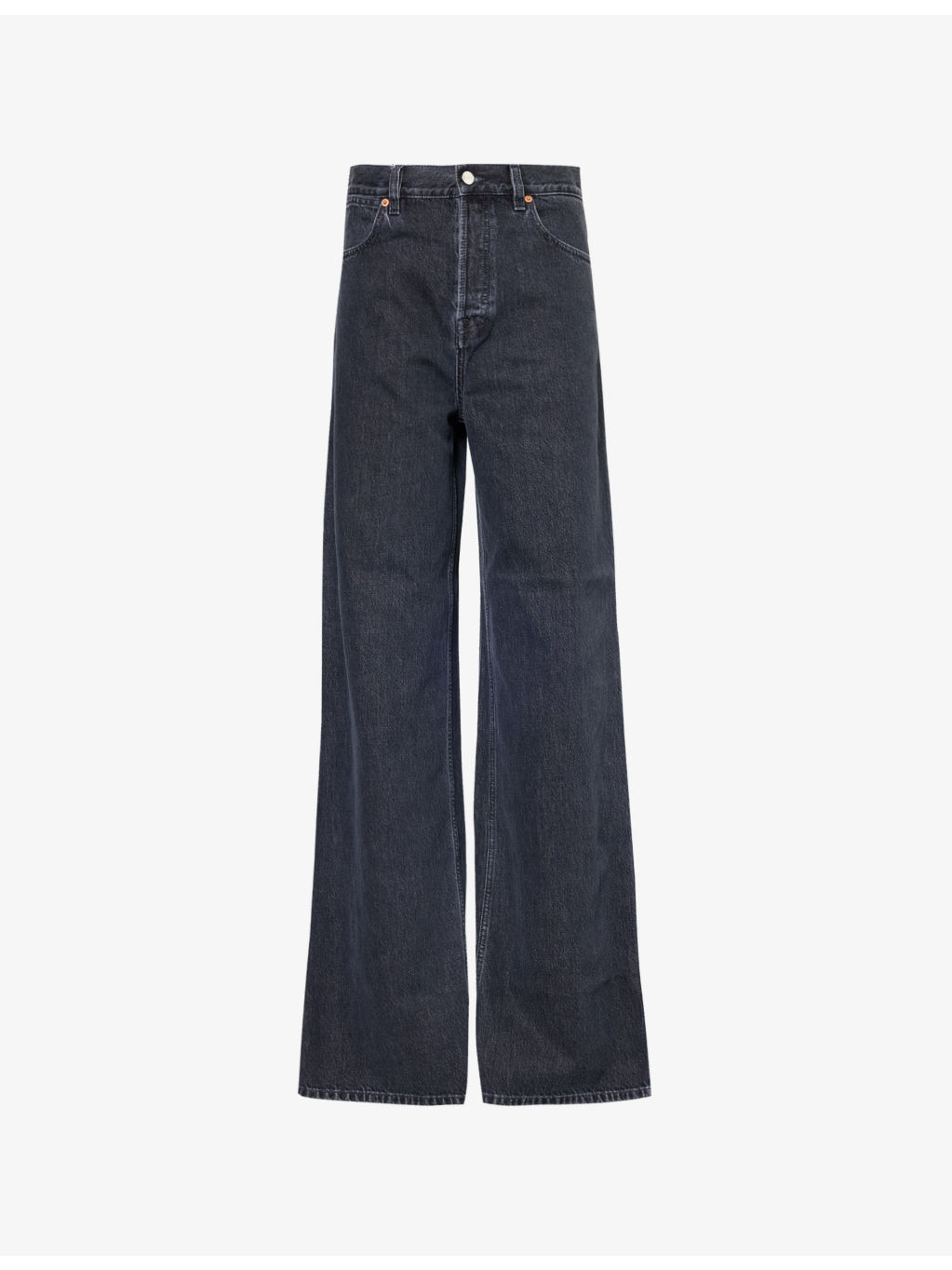 Regular-fit wide-leg denim jeans - 1