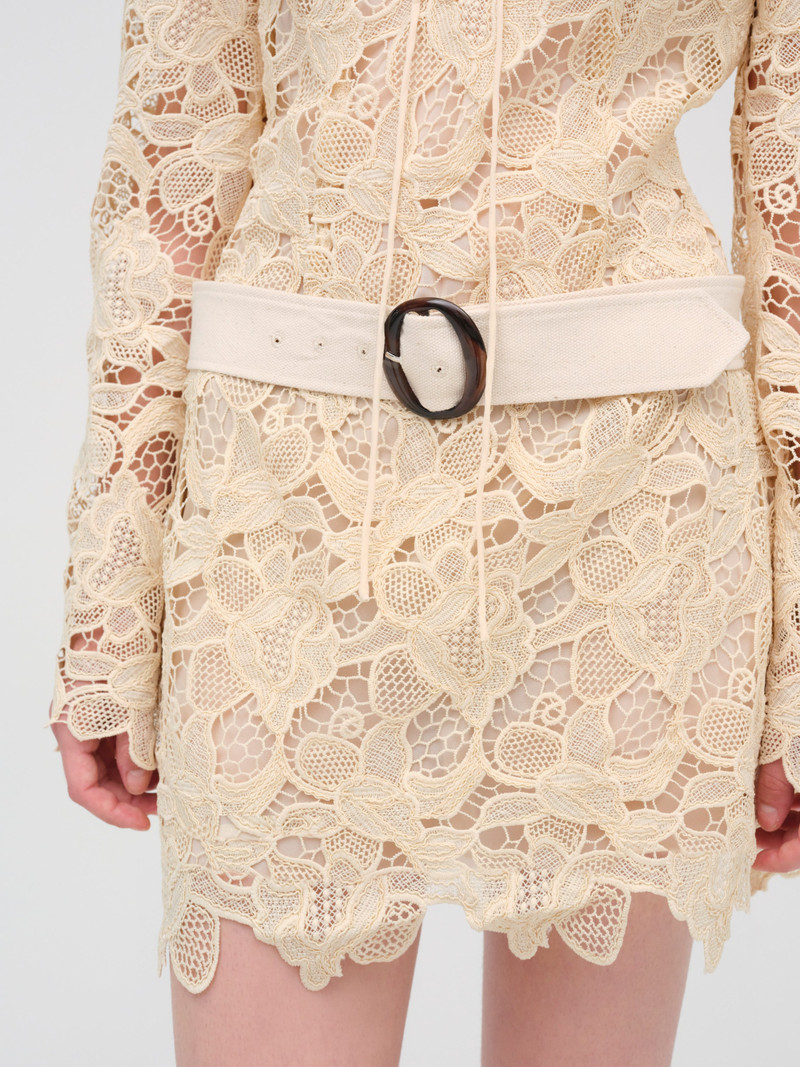 For Love & Lemons Coco Lace Long Sleeve Mini Dress outlook