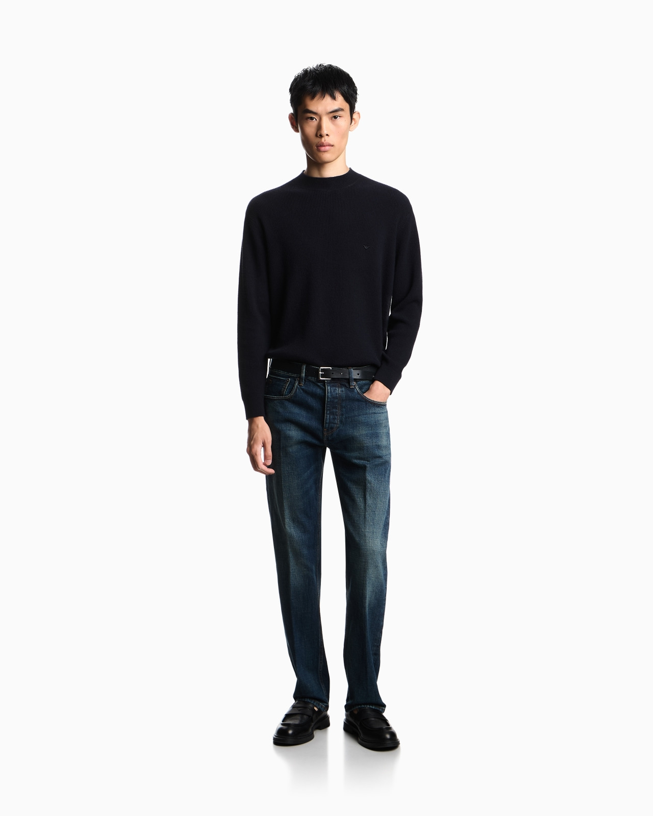 J41 STRAIGHT-FIT VINTAGE JEANS IN EMPORIO ARMANI LAB DENIM - 2