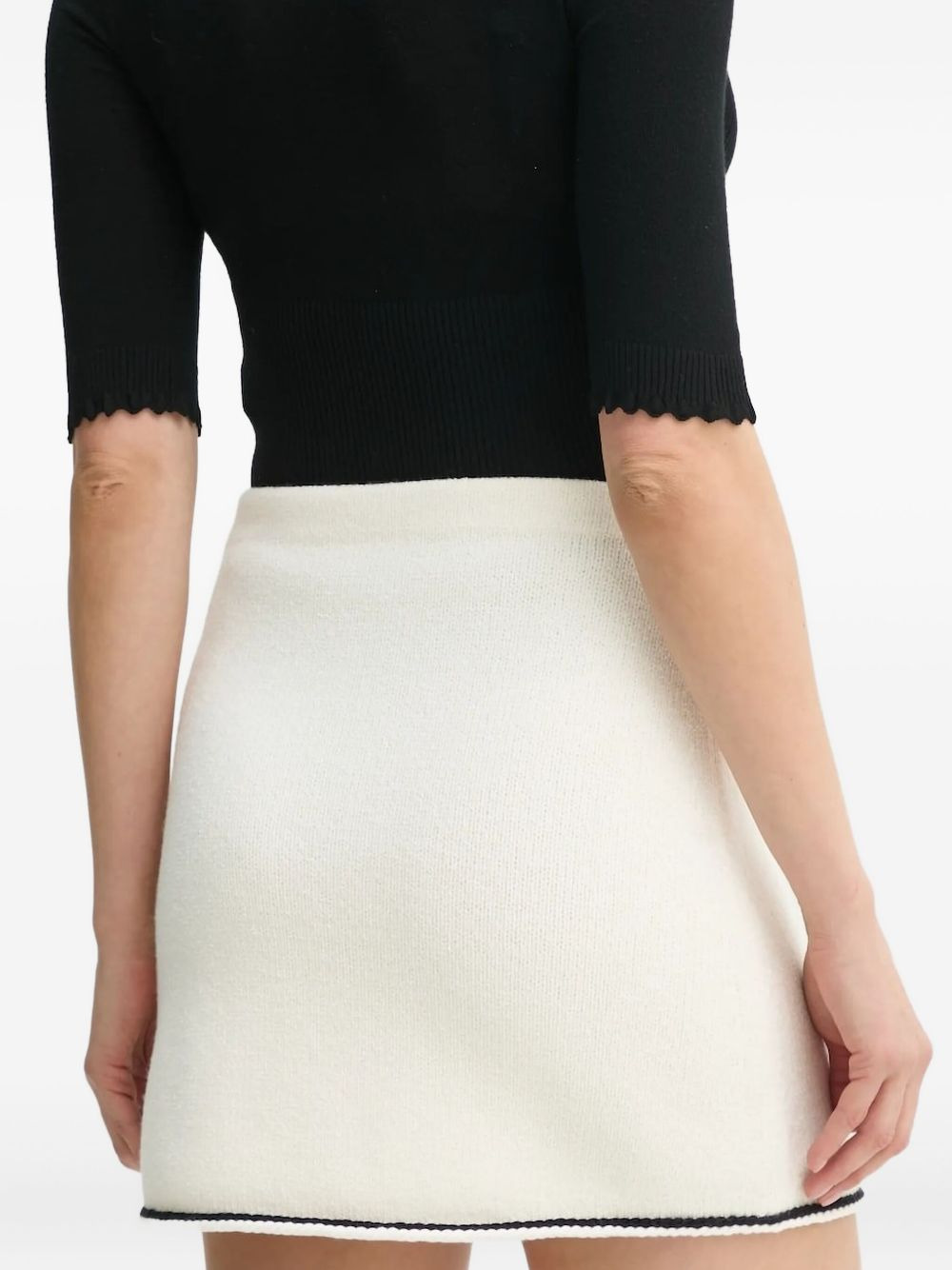 wool-blend knit mini skirt - 2