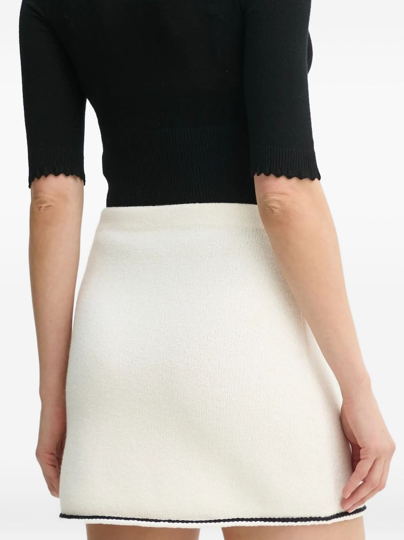 Theory wool-blend knit mini skirt outlook