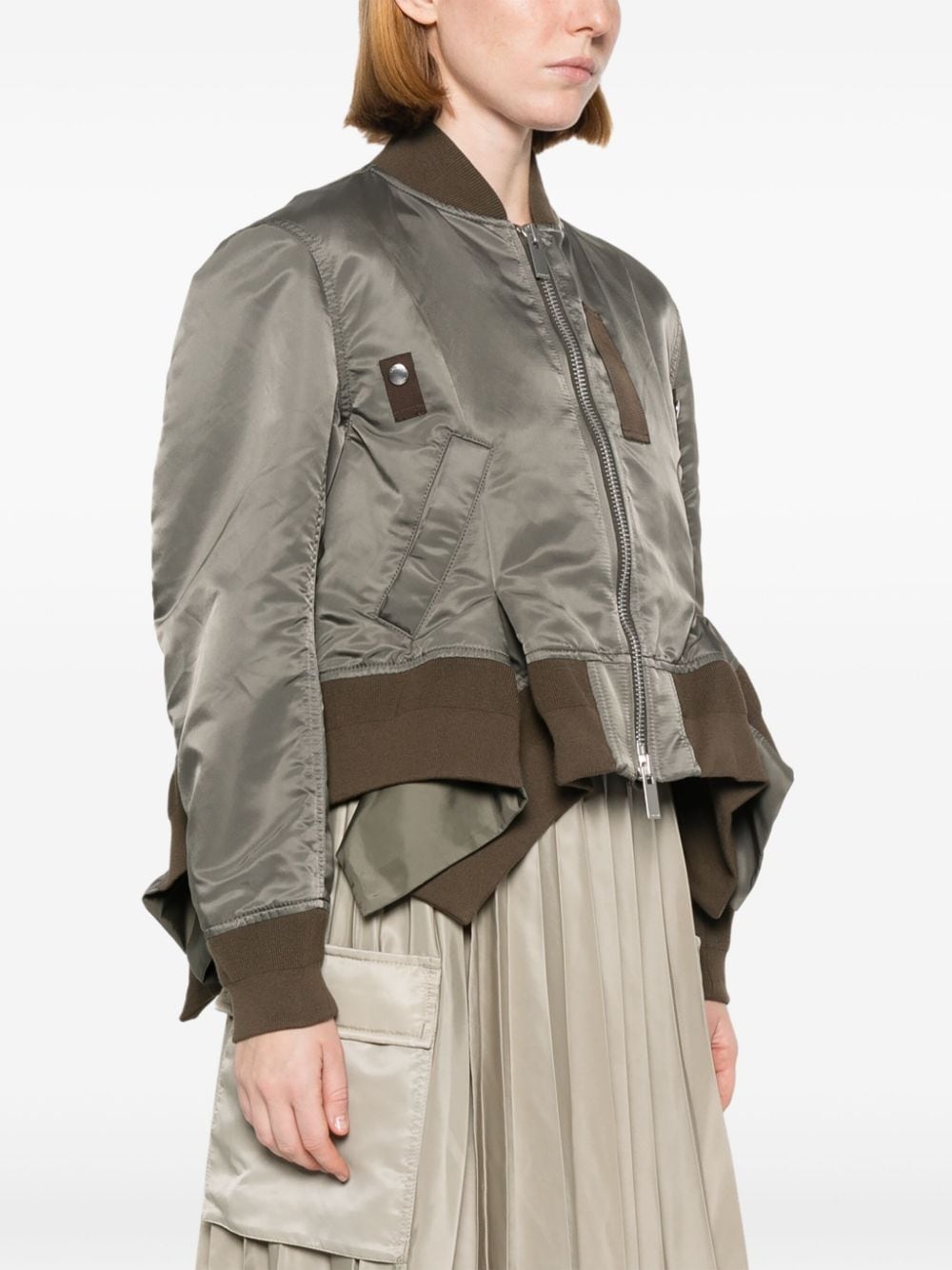 draped bomber jacket - 3