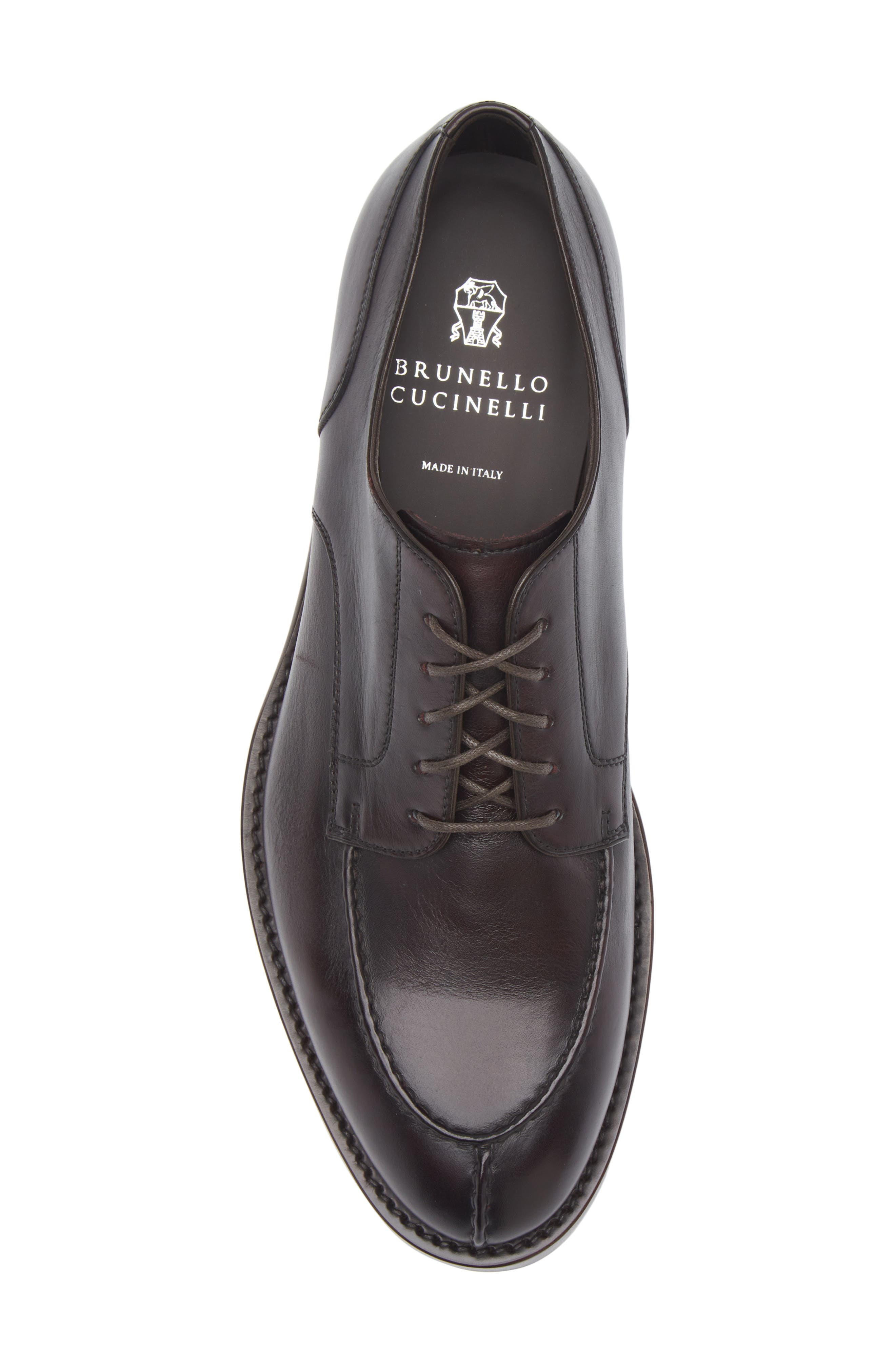 Brunello Cucinelli Apron Toe Derby in C4235 Dark Chili at Nordstrom - 5