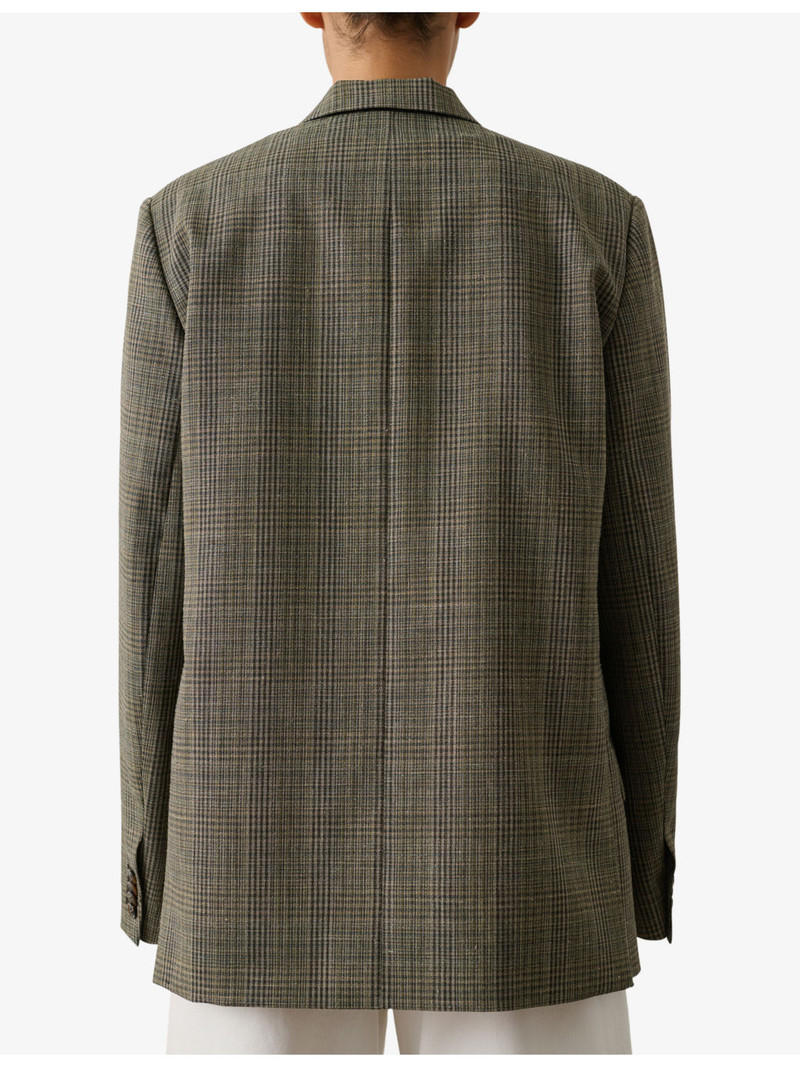 Hermosa Checked Wool-Blend Blazer 4