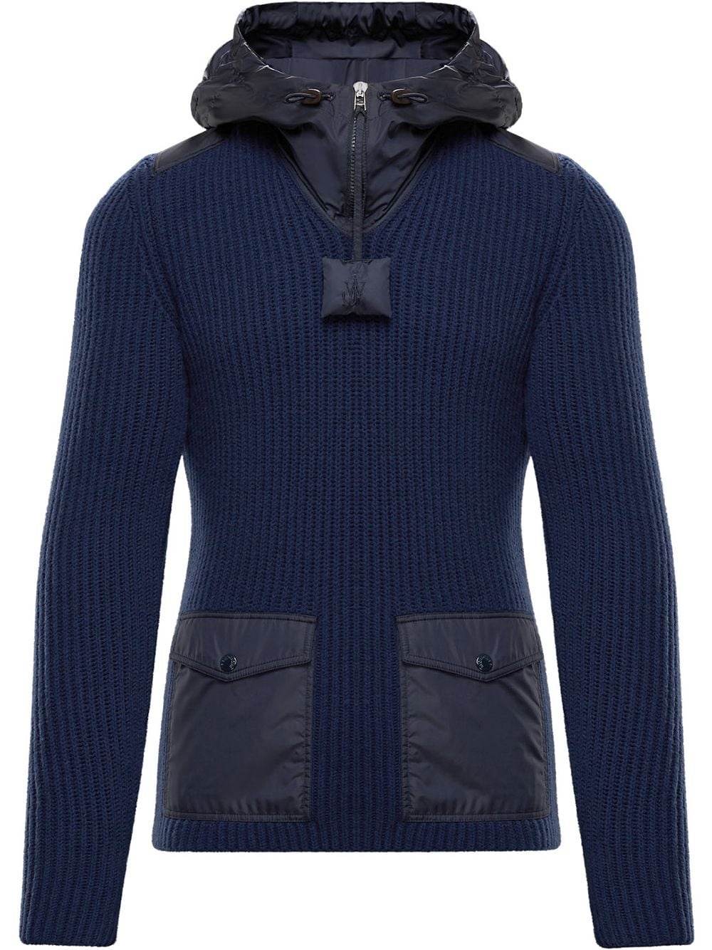 x Moncler T-neck knitted hoodie - 1