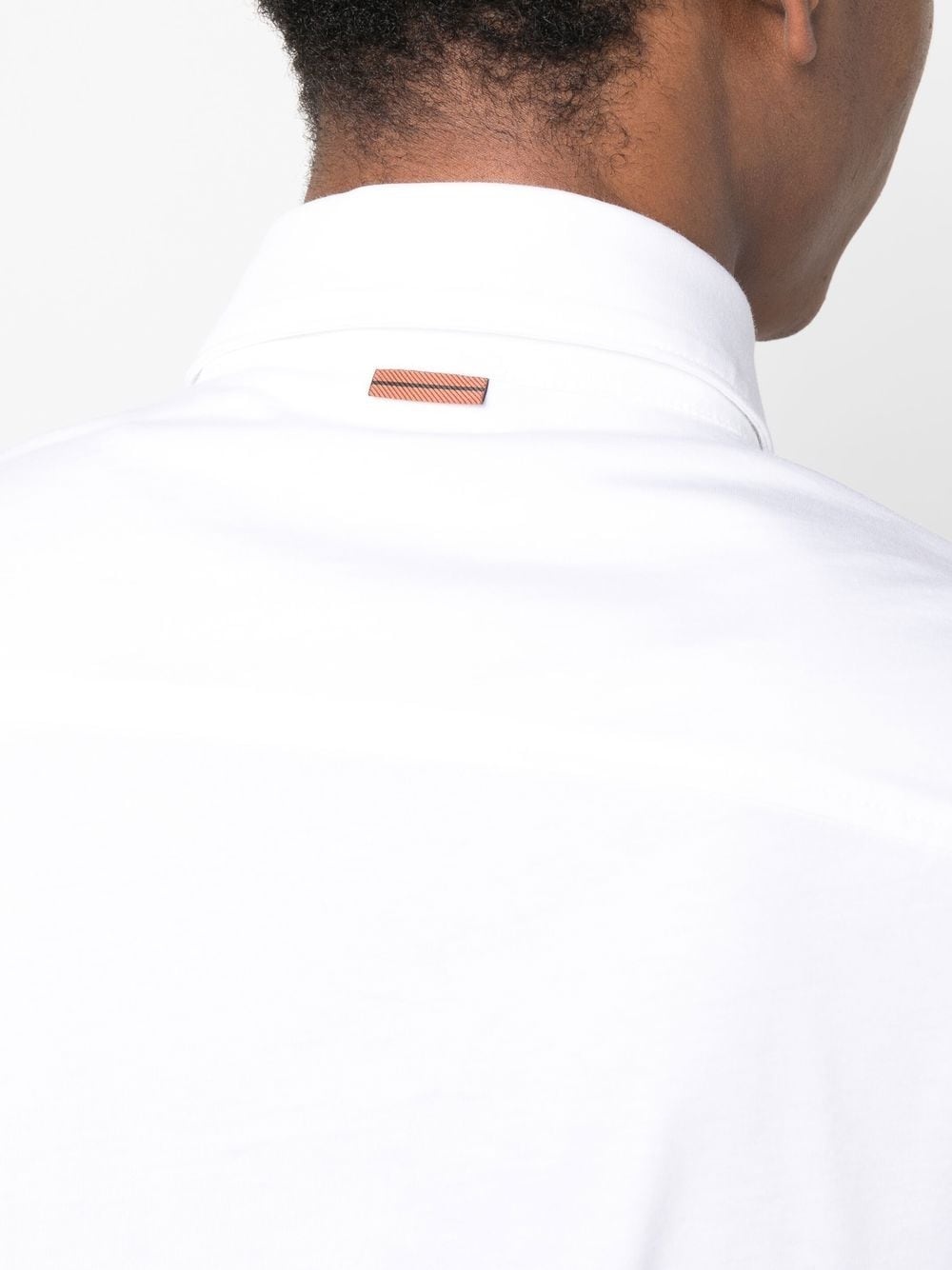 logo-patch cotton shirt - 5