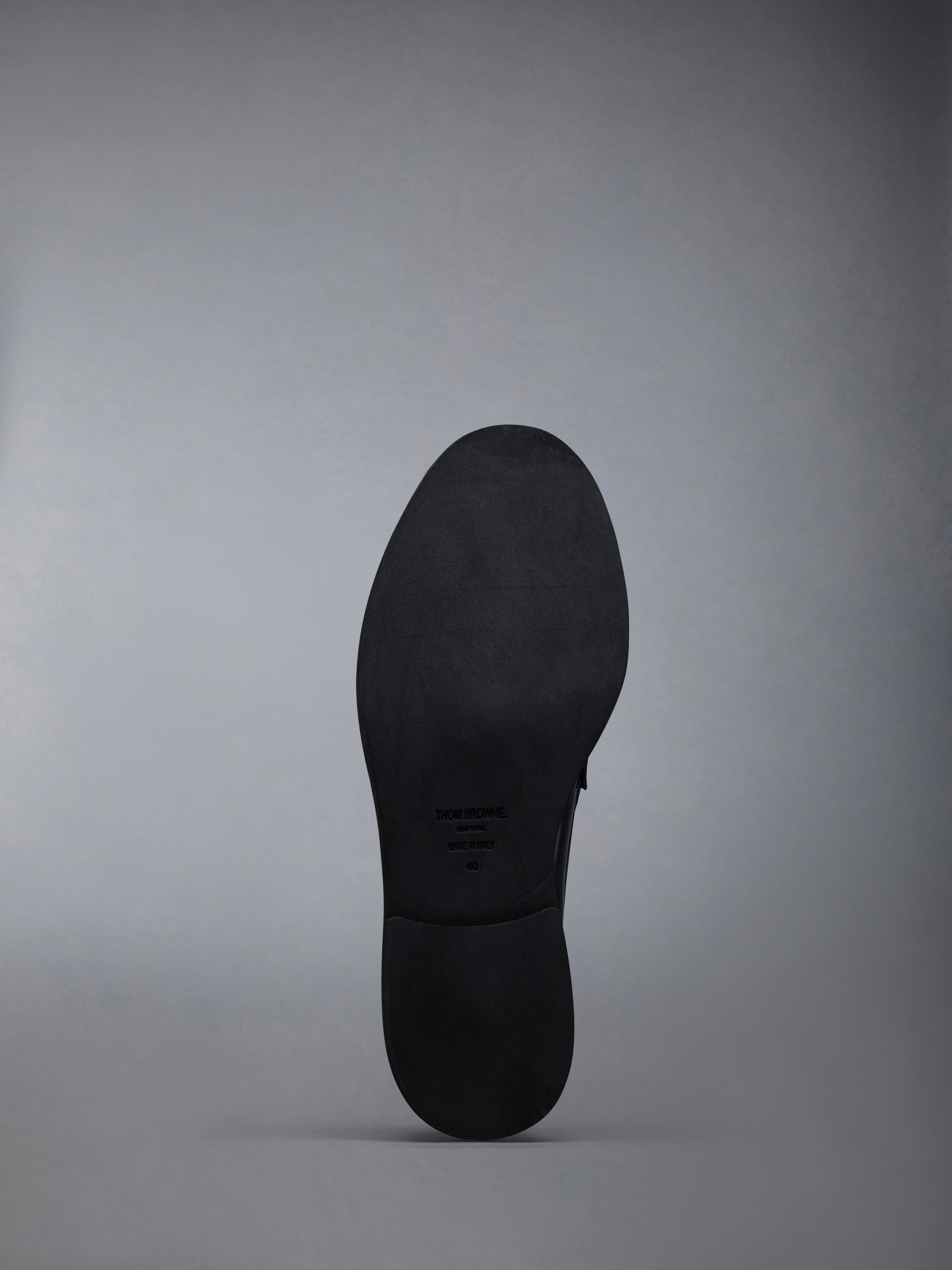 Black Calf Leather Micro Sole Tassel Loafer - 6