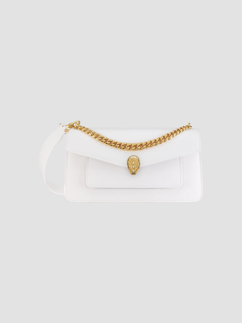 Women's Serpenti E/W Maxi Chain Leather Shoulder Bag - Flash Diamond 1