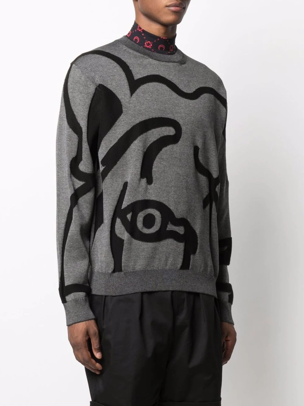 abstract tiger-print sweatshirt - 3