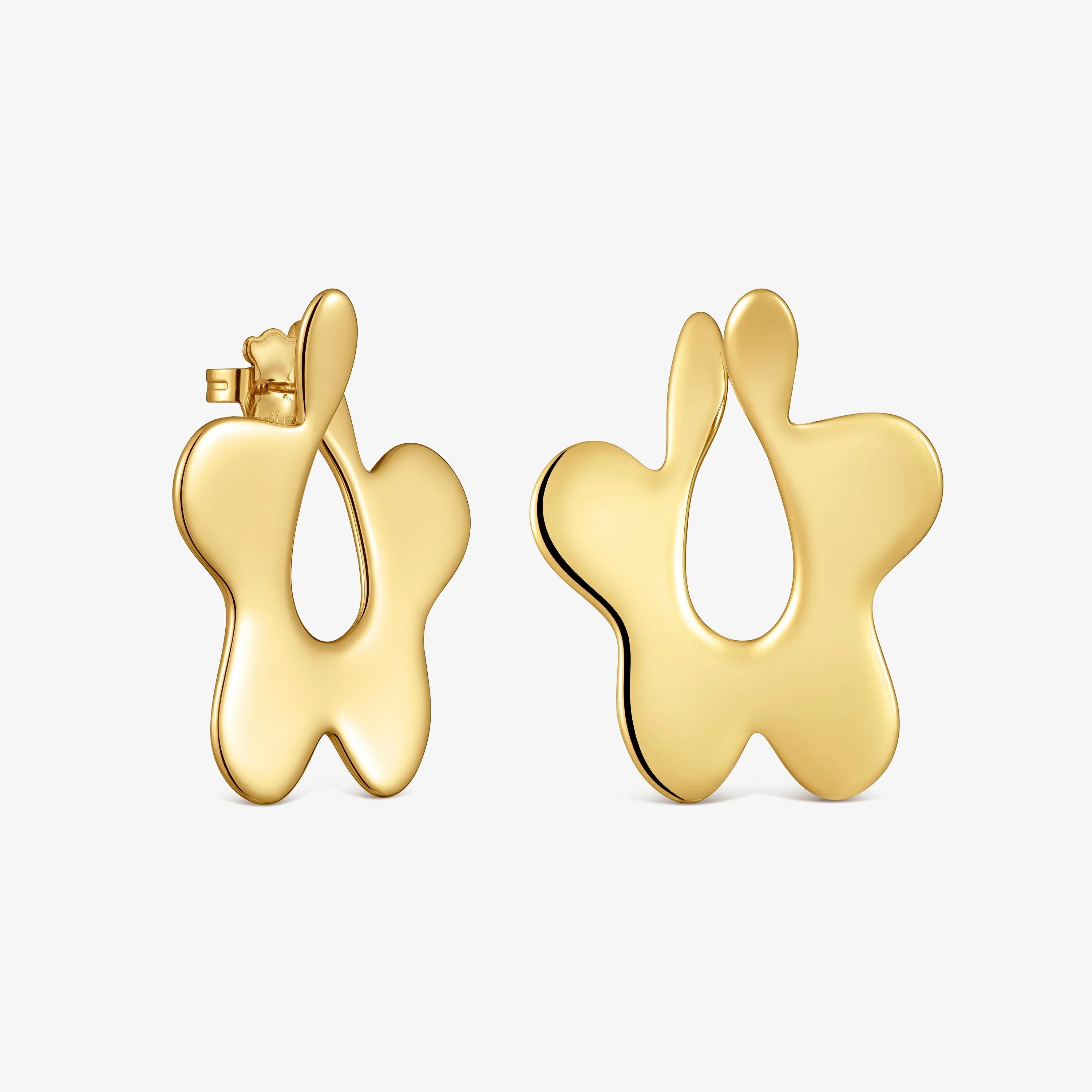 Long gold-colored steel flower Earrings TOUS Strain - 1