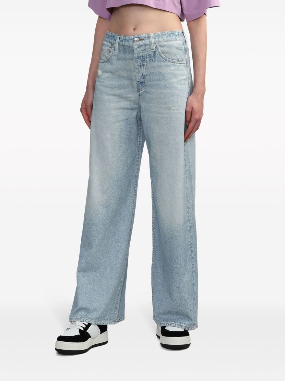 mid-rise wide-leg jeans - 3