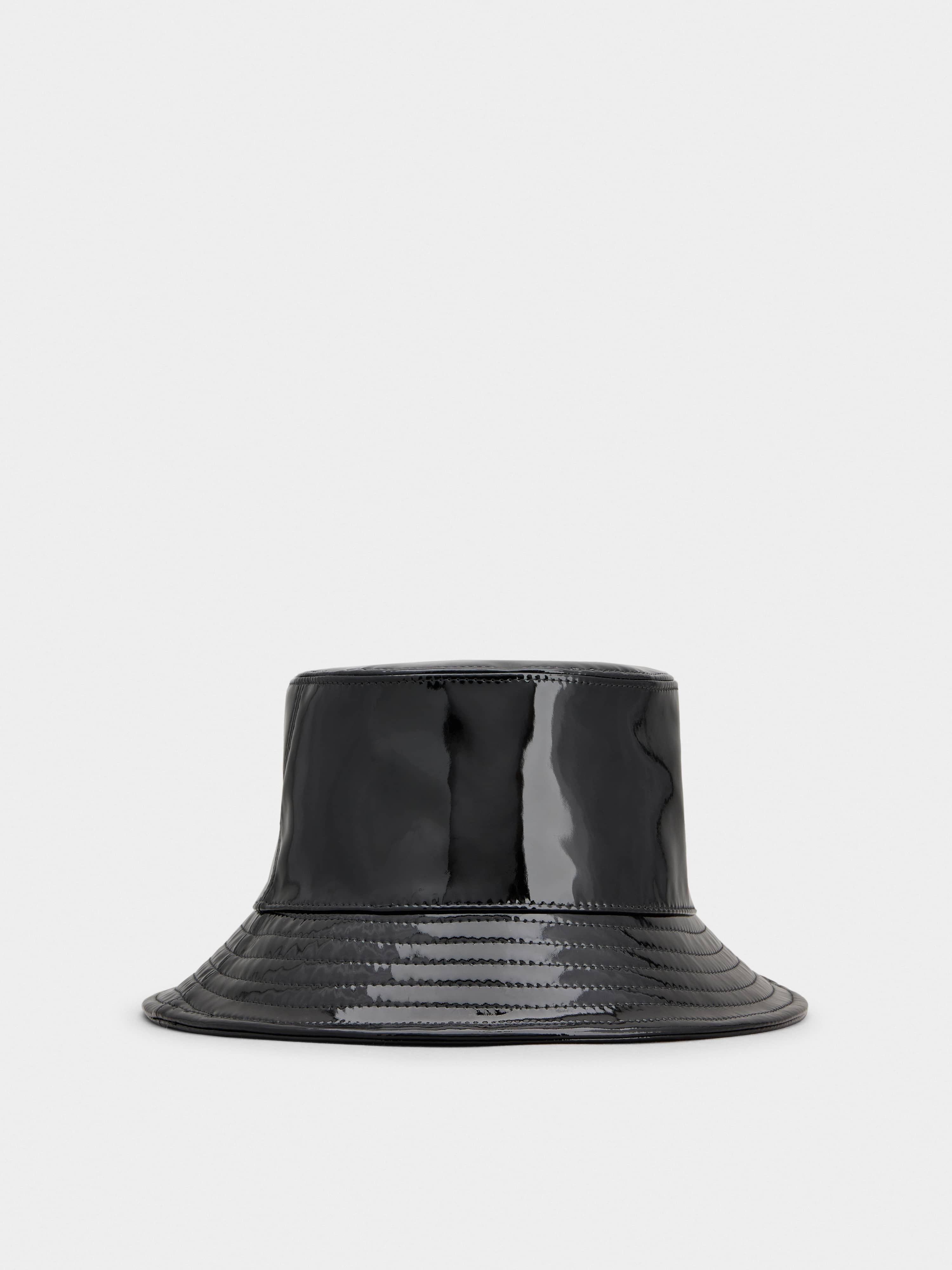 Viv' Skate Buckle Fisherman Hat in Patent Leather - 3