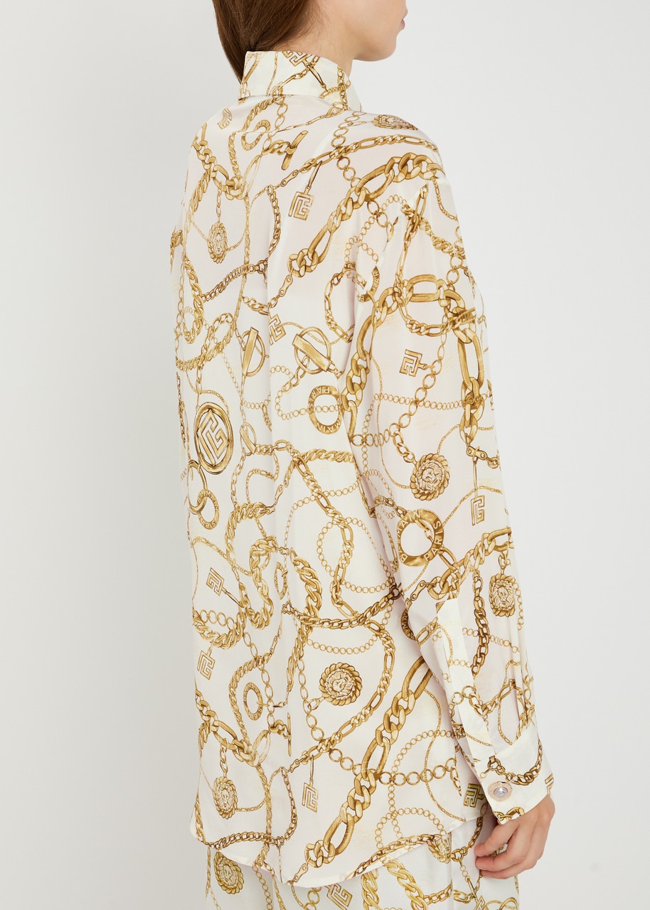 Balmain Printed Silk Shirt - 3