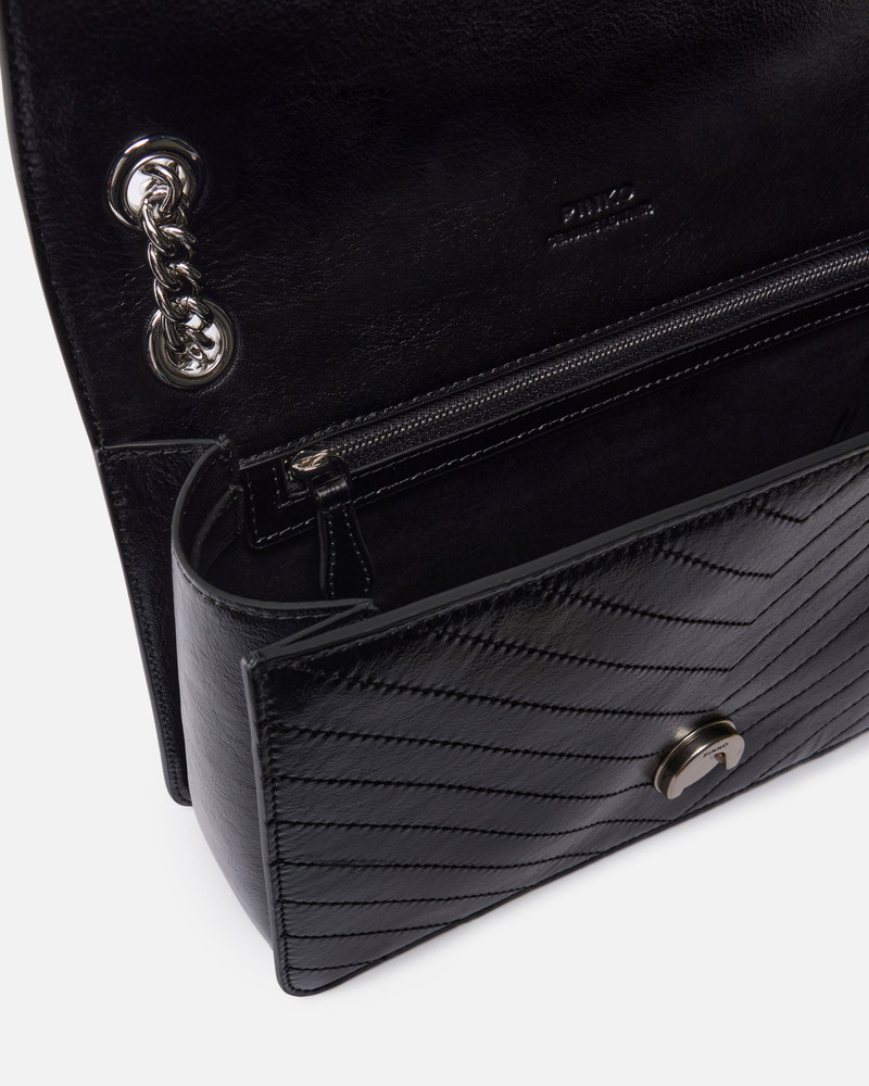 LOVE BAG ONE MEDIUM HANDBAG IN CHEVRON LEATHER 4