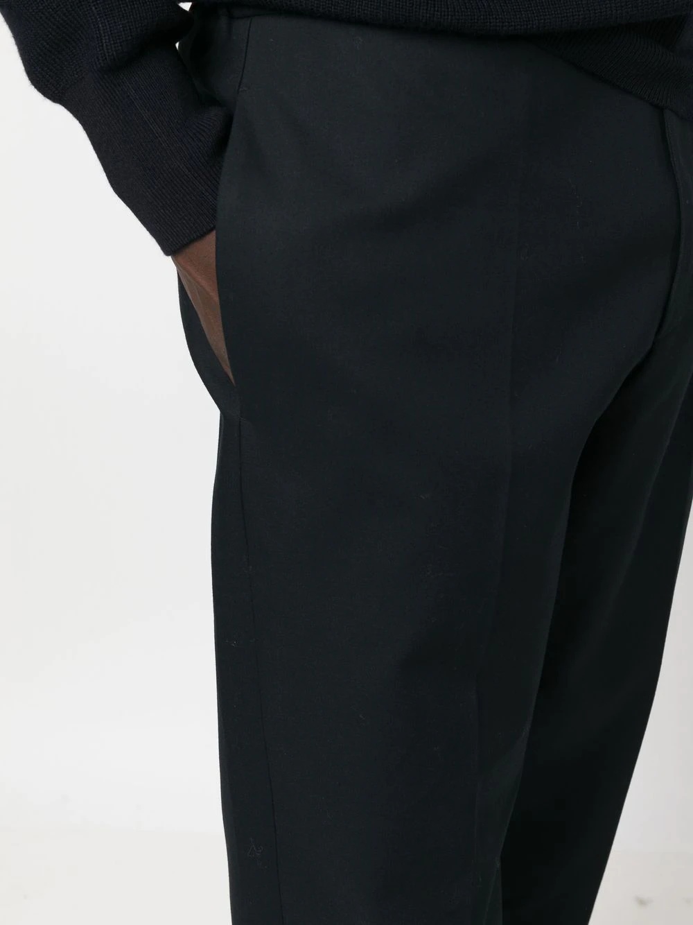 straight leg tailored trousers - 5