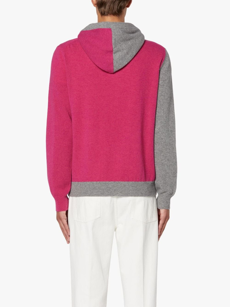 DOUBLE AGENT PINK WOOL HOODED SWEATER | GKM-201 4