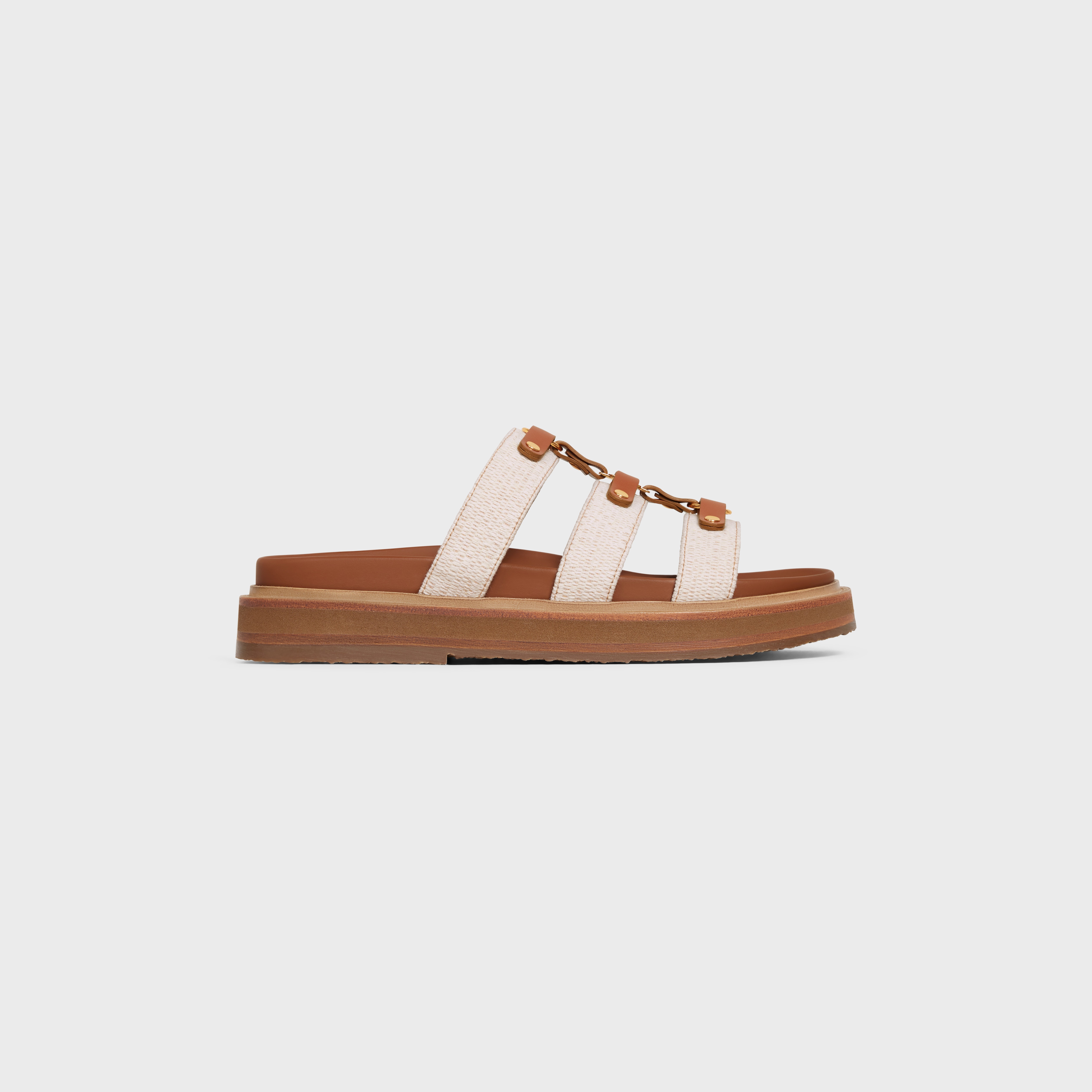 CELINE - TIPPI SLIDE in CANVAS & CALFSKIN - 1